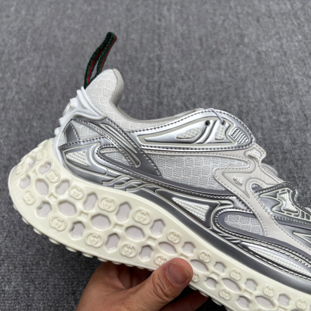 GG Men's 25 Cub3d Sneaker Silver Mesh 721094