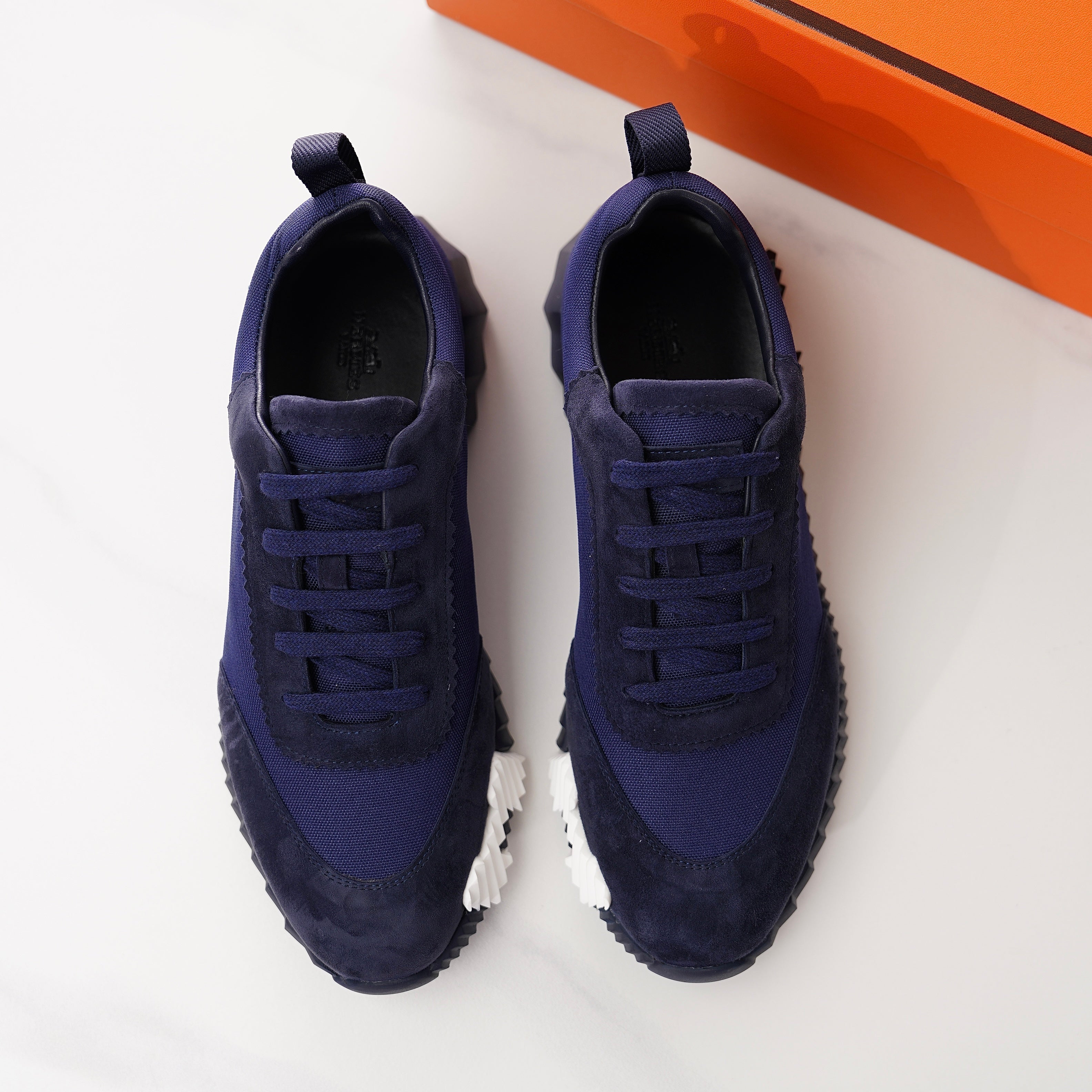 HM Men's Bouncing Sneaker Purple Fabric Suede 688611