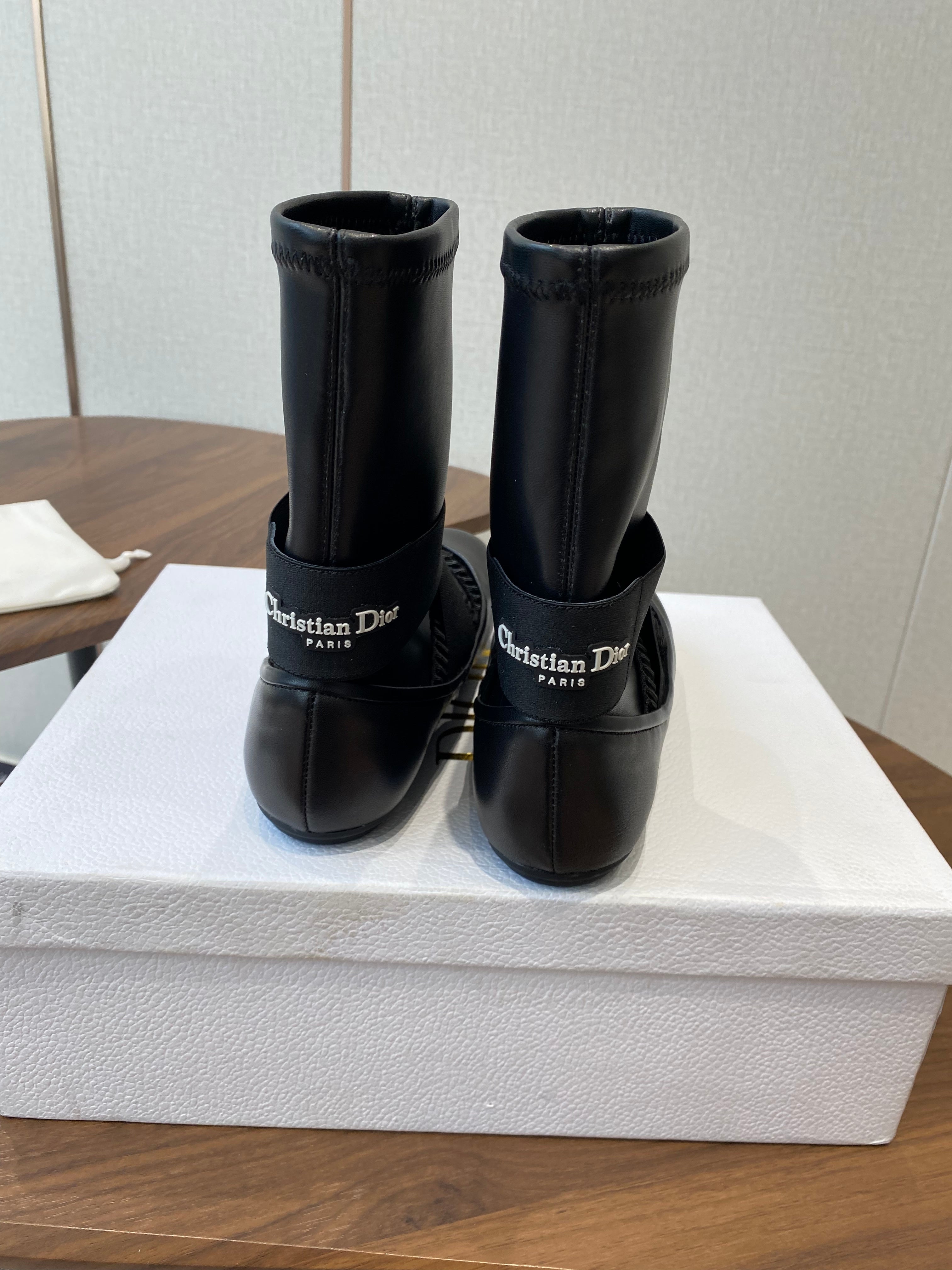 CD Ballet Stretch Boots Black Sheepskin  431503