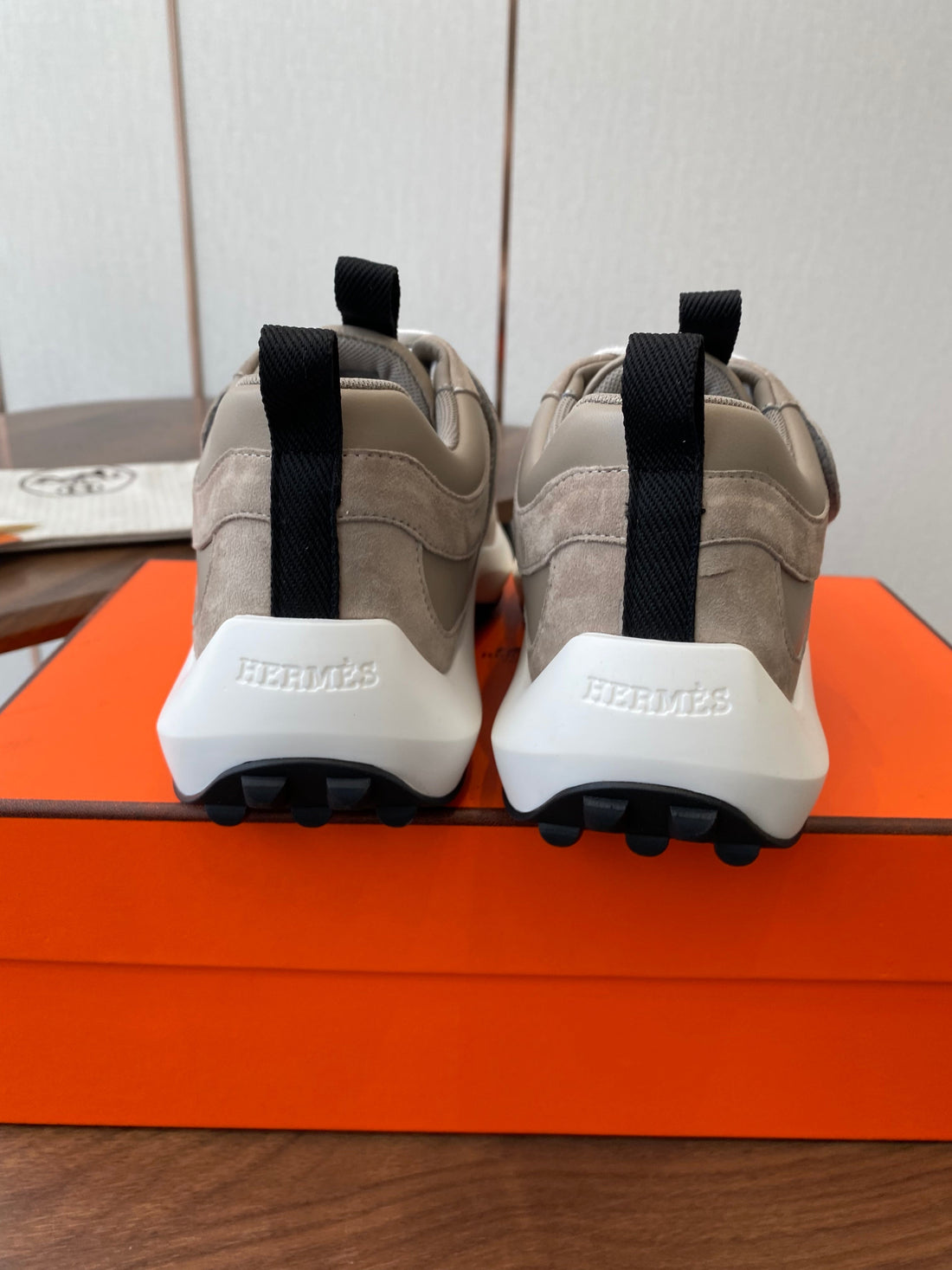 HM couple's sneakers taupe suede 477365