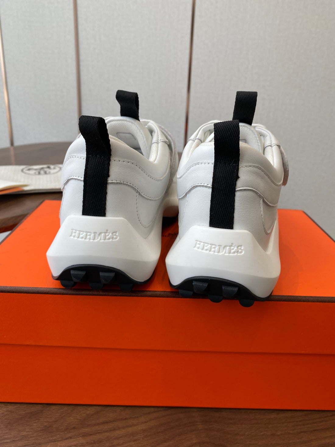 HM couple's sneakers white black suede 477366