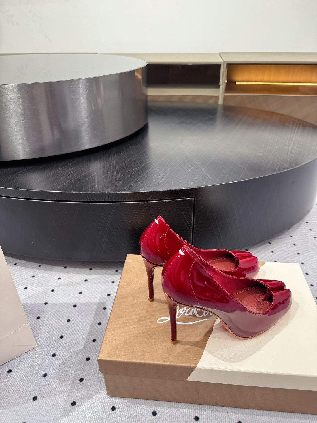 CL x Margiela 25 Pumps Red 10cm Patent Leather 296035