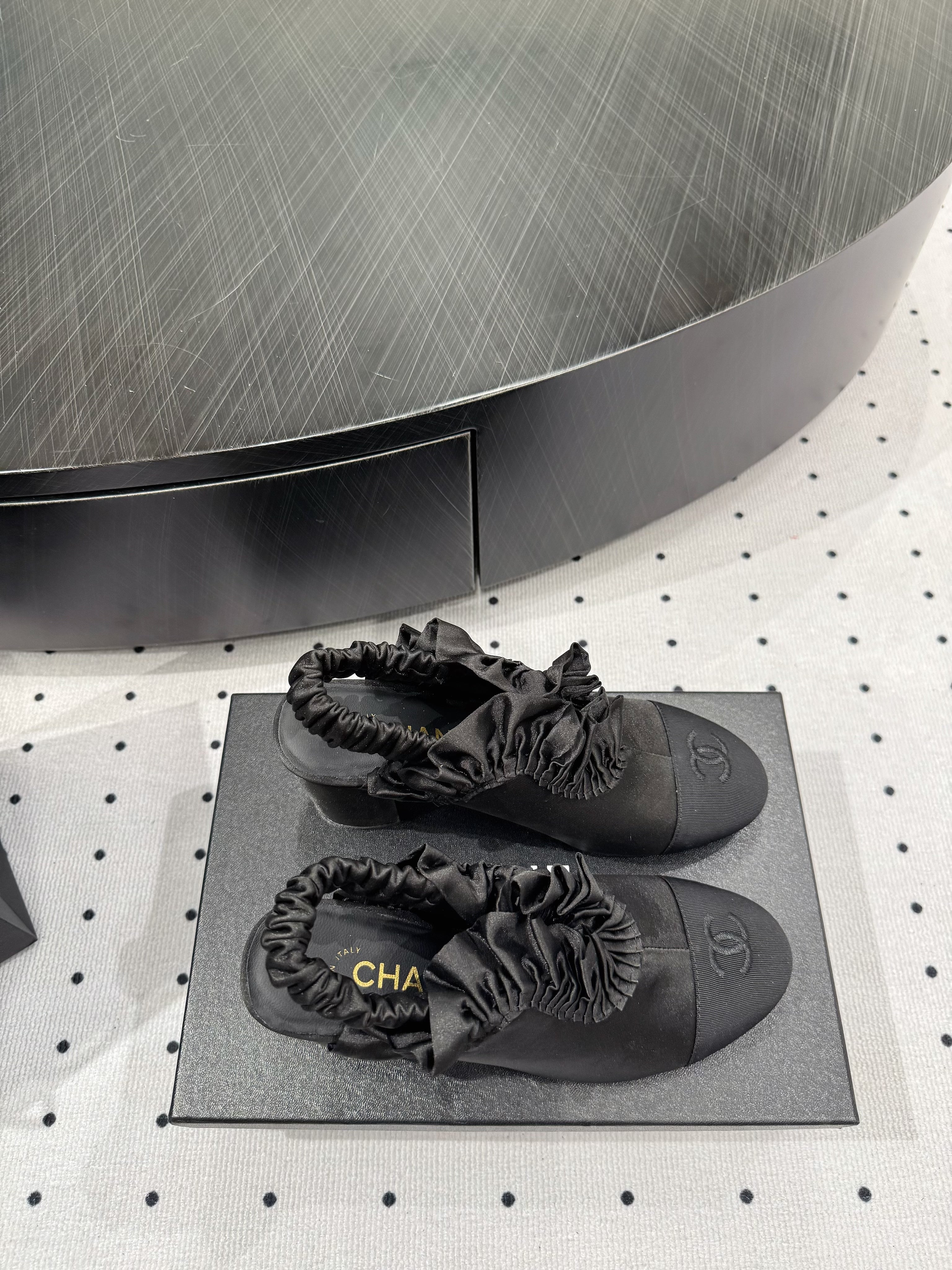 CC 25 Slingback Black Silk 306333