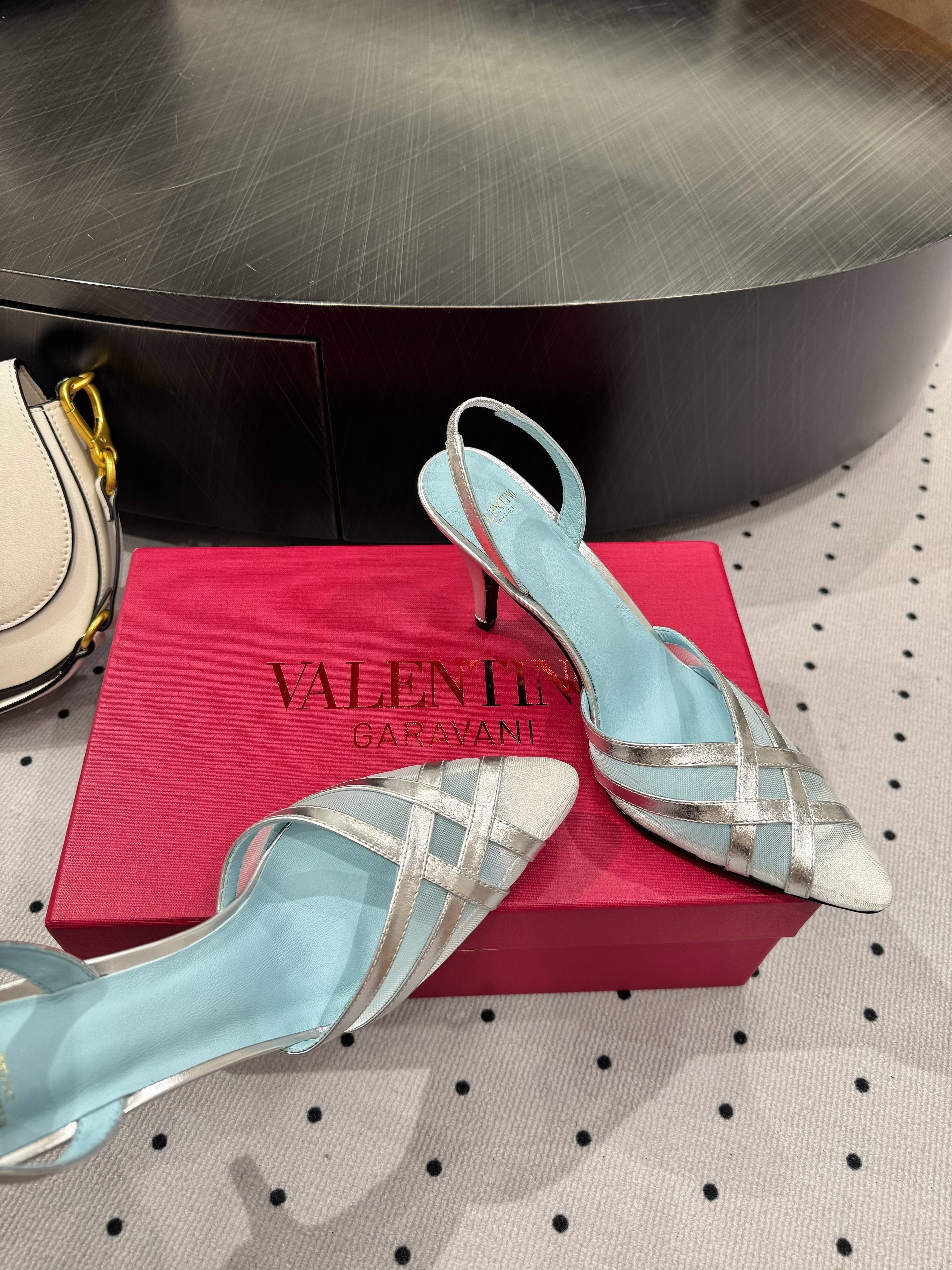 VT 25 Mesh Slingback Silver Sheepskin 327589