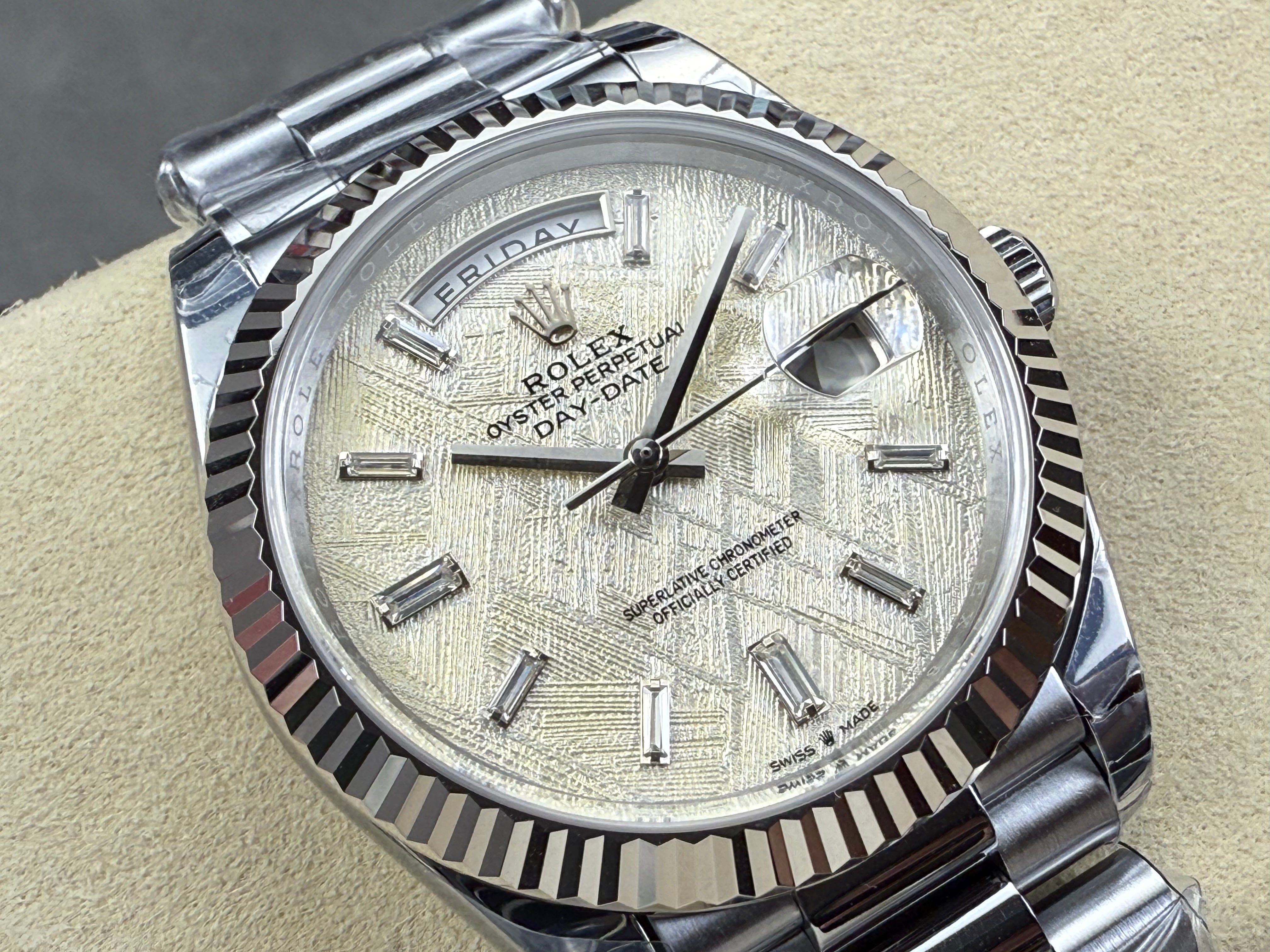 Rolex Day-Date 40mm Silver Gold
