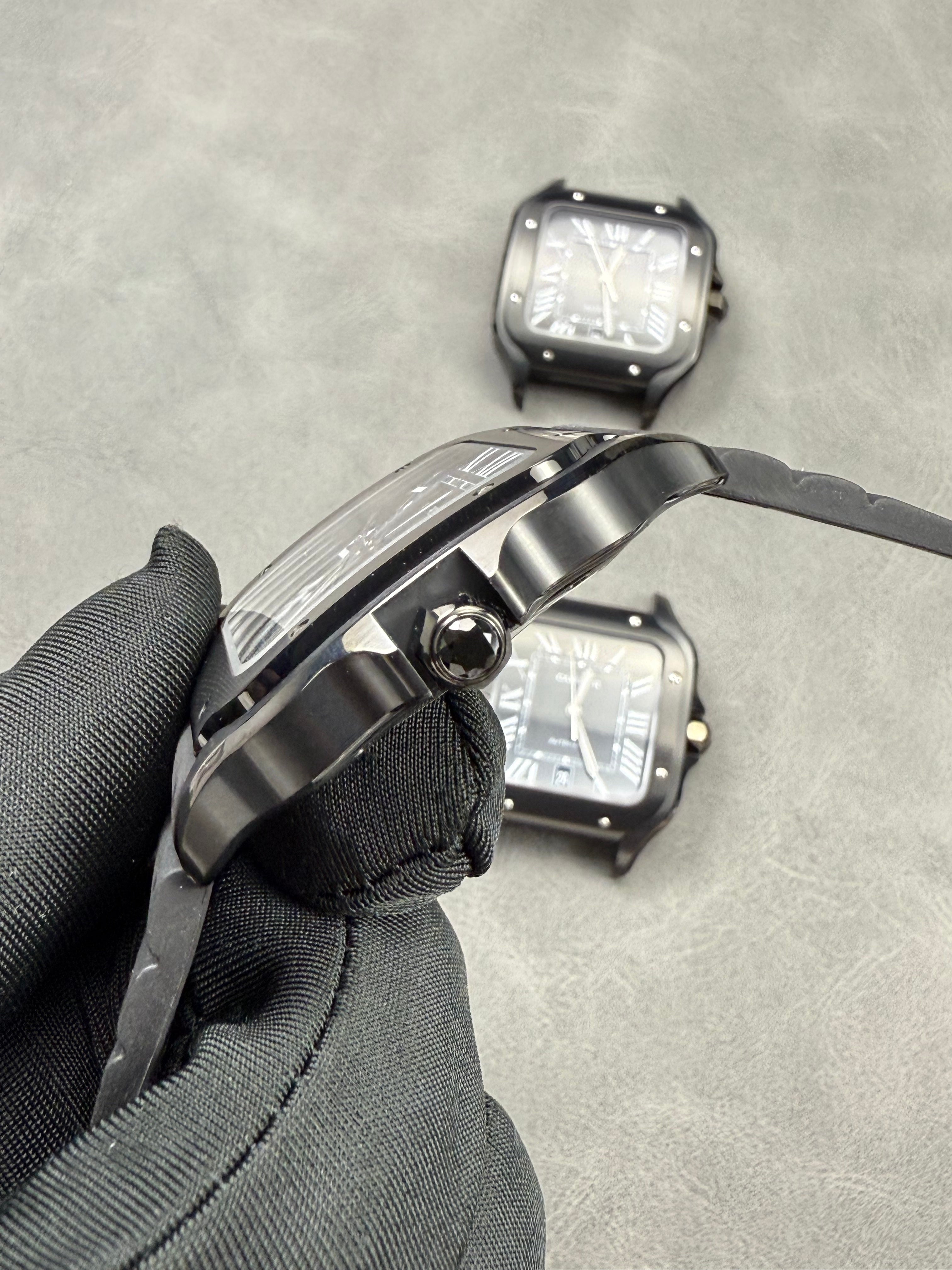 Cartier Men's Santos 39.8mm Black Rubber