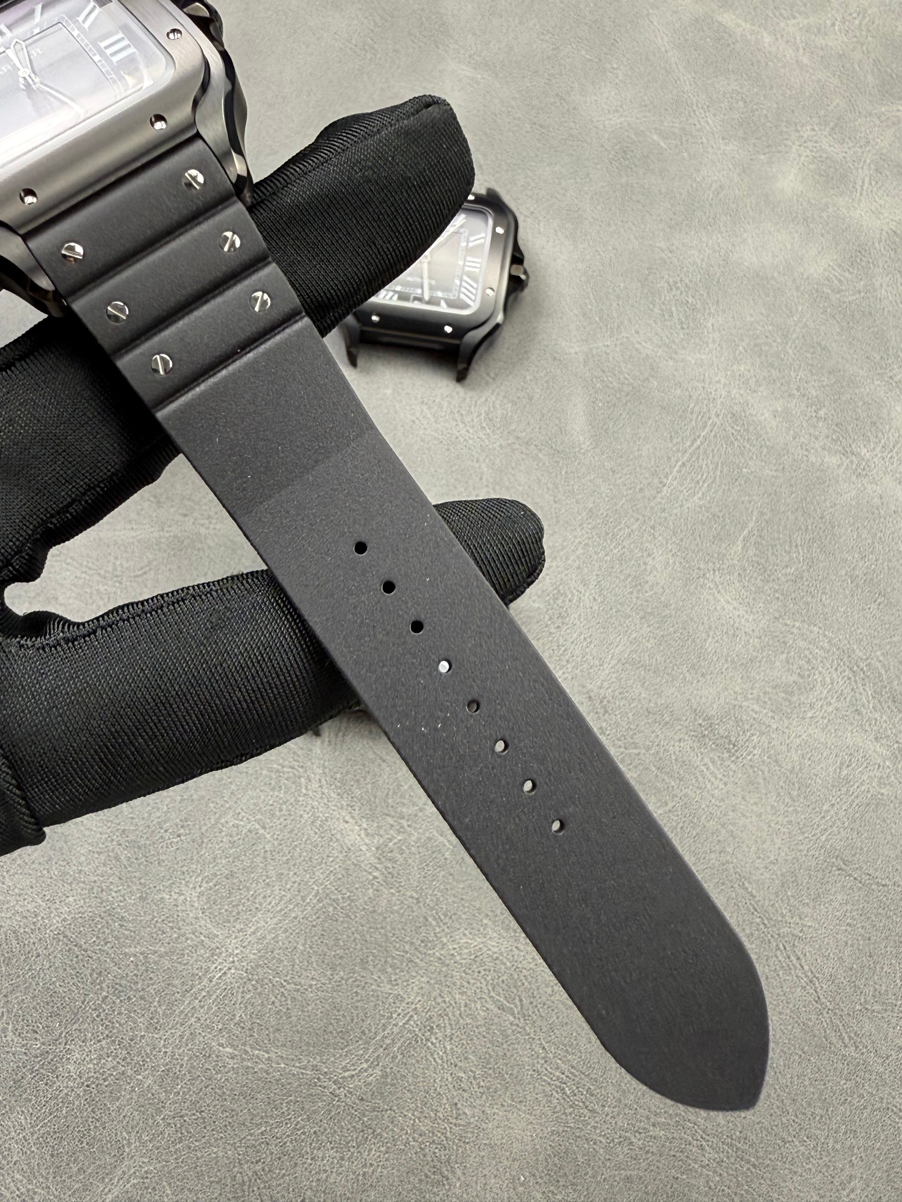 Cartier Men's Santos 39.8mm Black Rubber