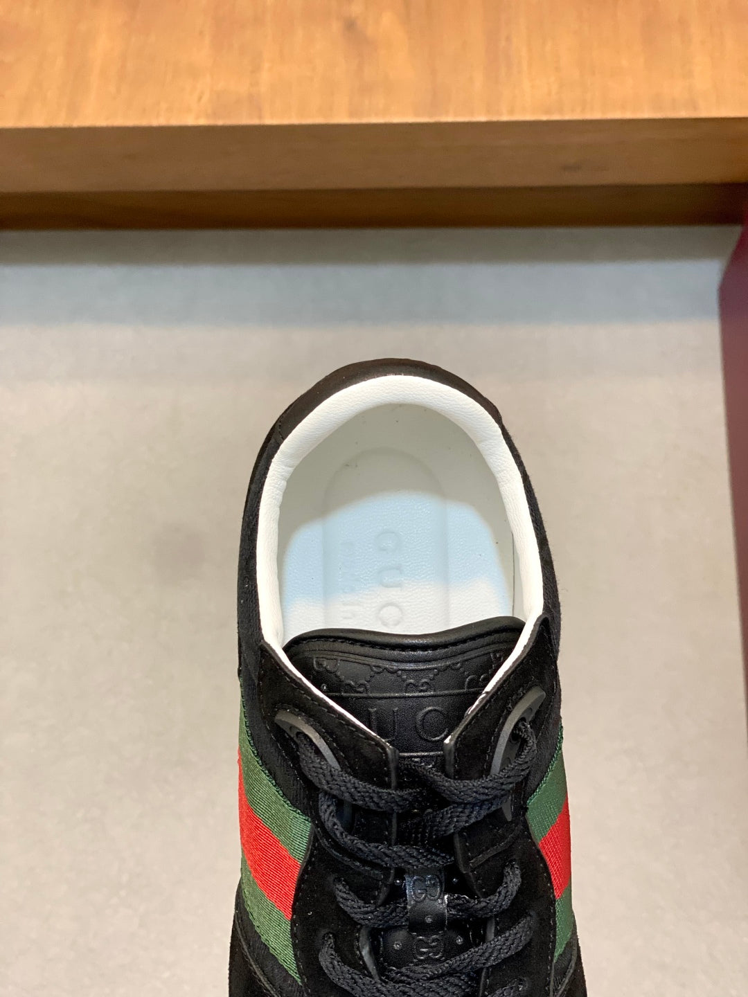 GG Men's Re-Motion Sneaker Black Suede Calfskin 719294