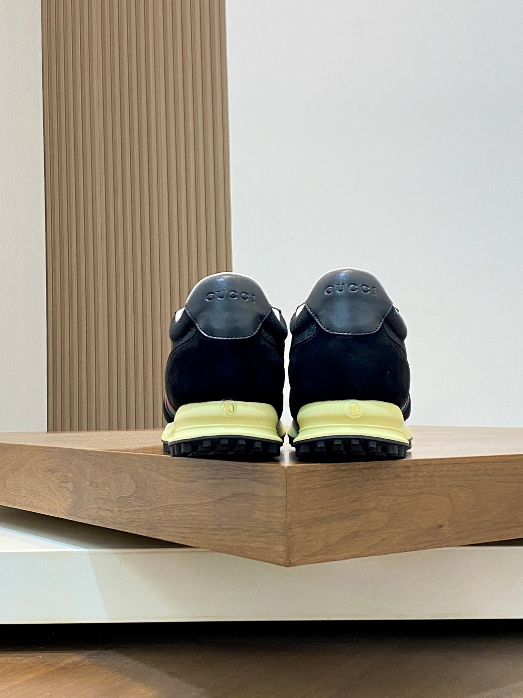 GG Men's Re-Motion Sneaker Black Suede Calfskin 719294