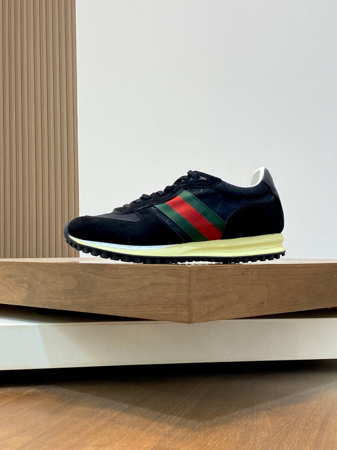 GG Men's Re-Motion Sneaker Black Suede Calfskin 719294