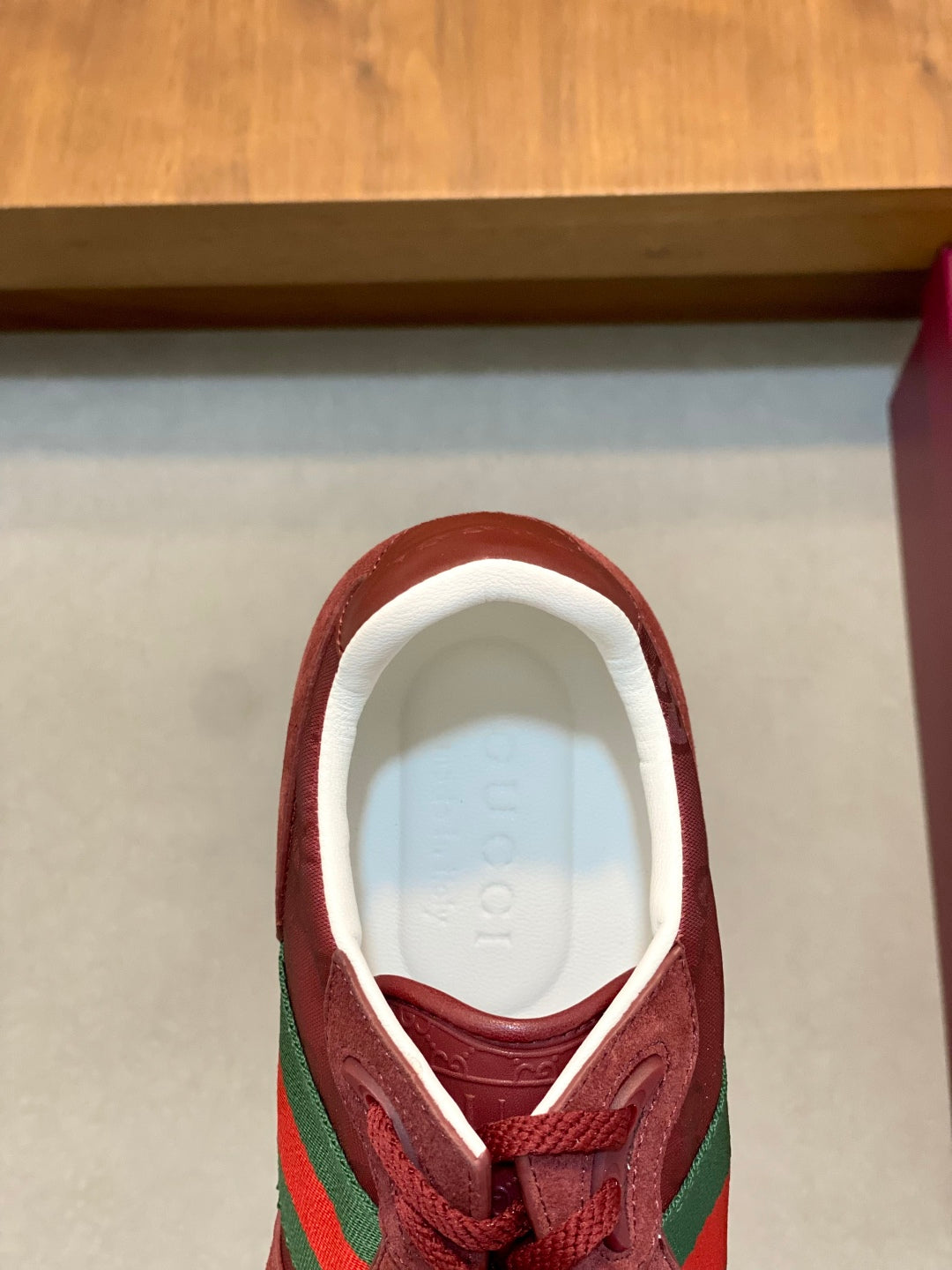 GG Men's Re-Motion Sneaker Red Suede Calfskin 719292