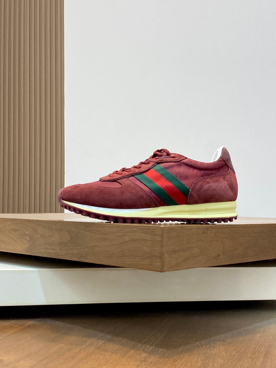 GG Men's Re-Motion Sneaker Red Suede Calfskin 719292