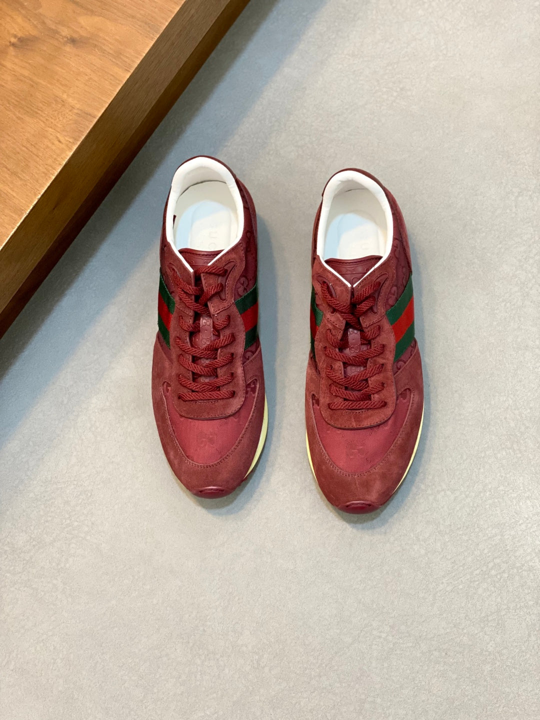 GG Men's Re-Motion Sneaker Red Suede Calfskin 719292