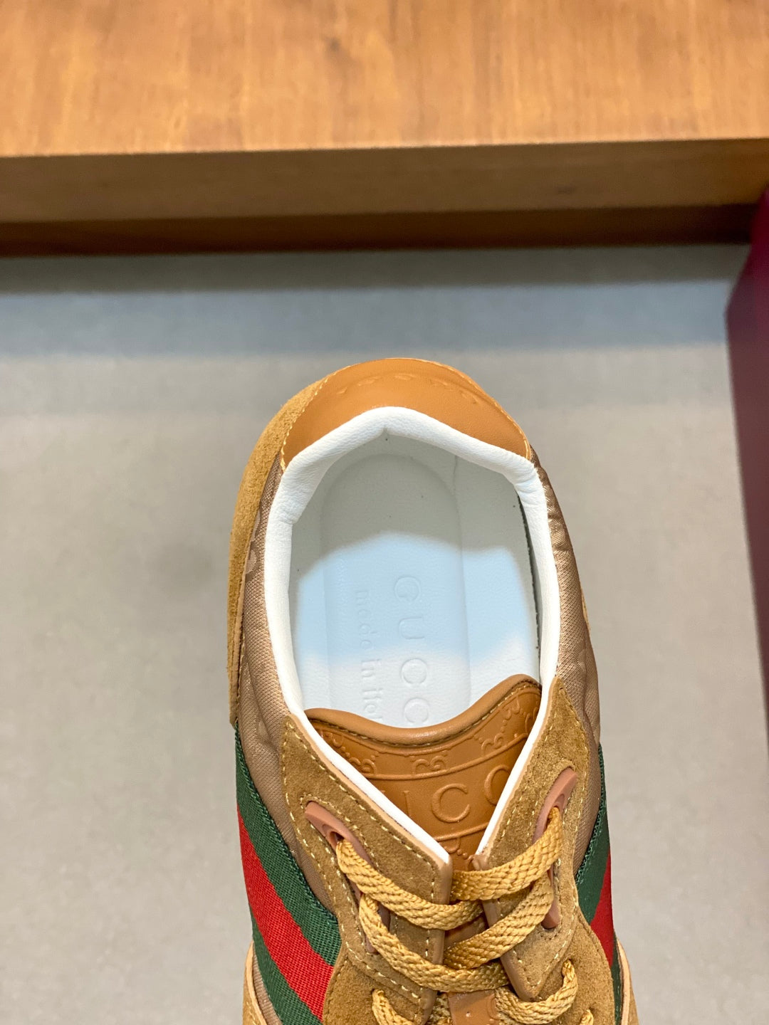 GG Men's Re-Motion Sneaker Brown Suede Calfskin 719291