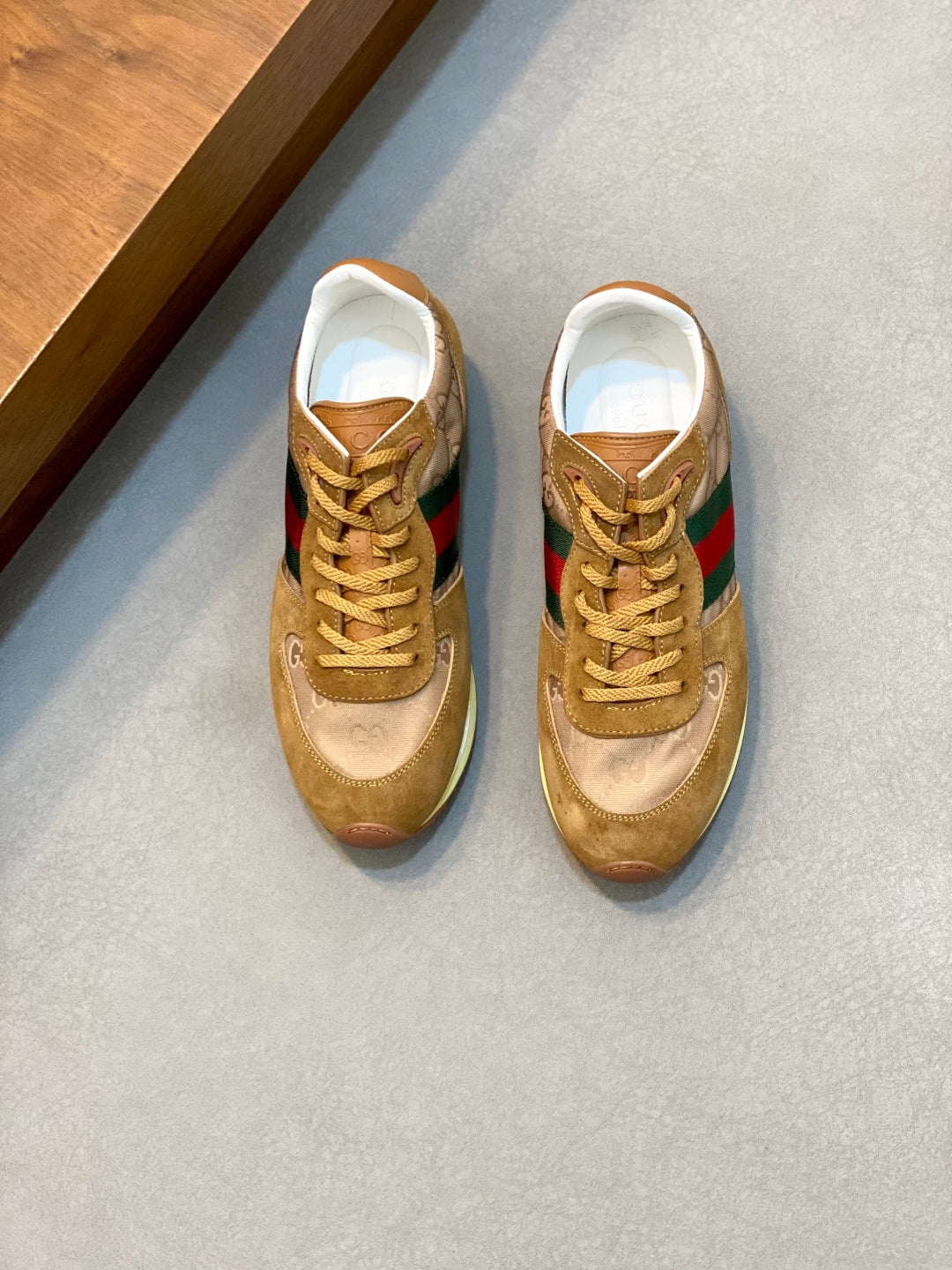 GG Men's Re-Motion Sneaker Brown Suede Calfskin 719291