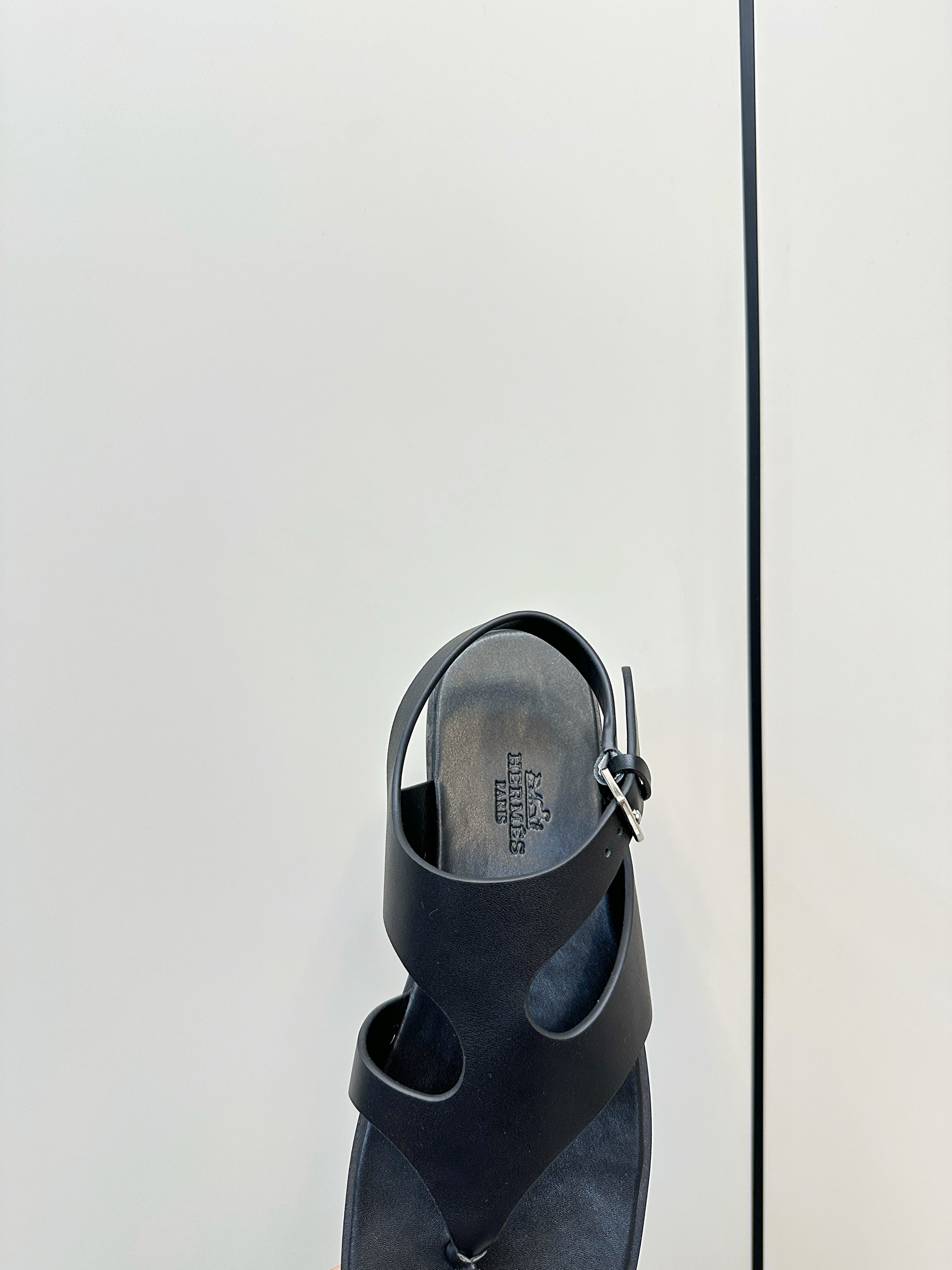 HM Karen Sandals Black Calfskin 369788