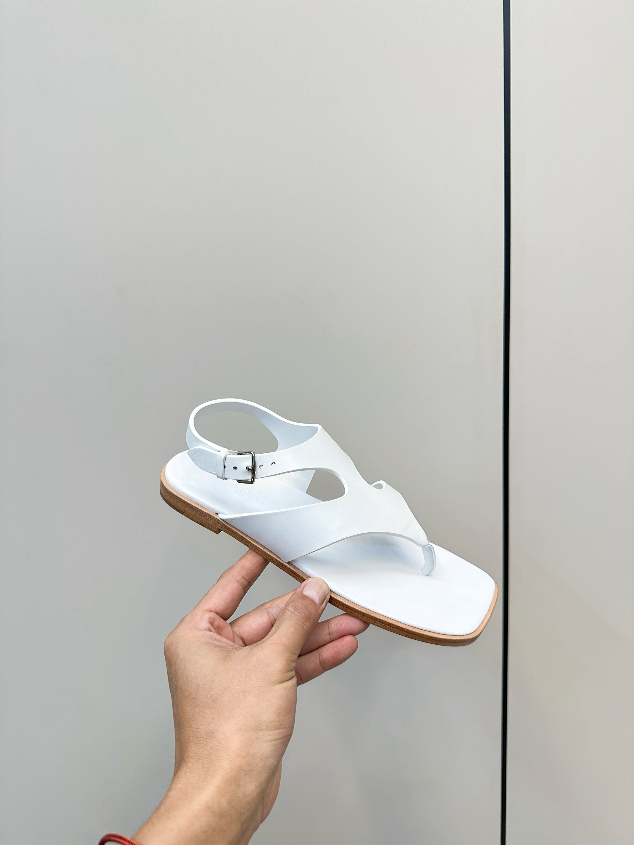 HM Karen Sandals White Calfskin 369789