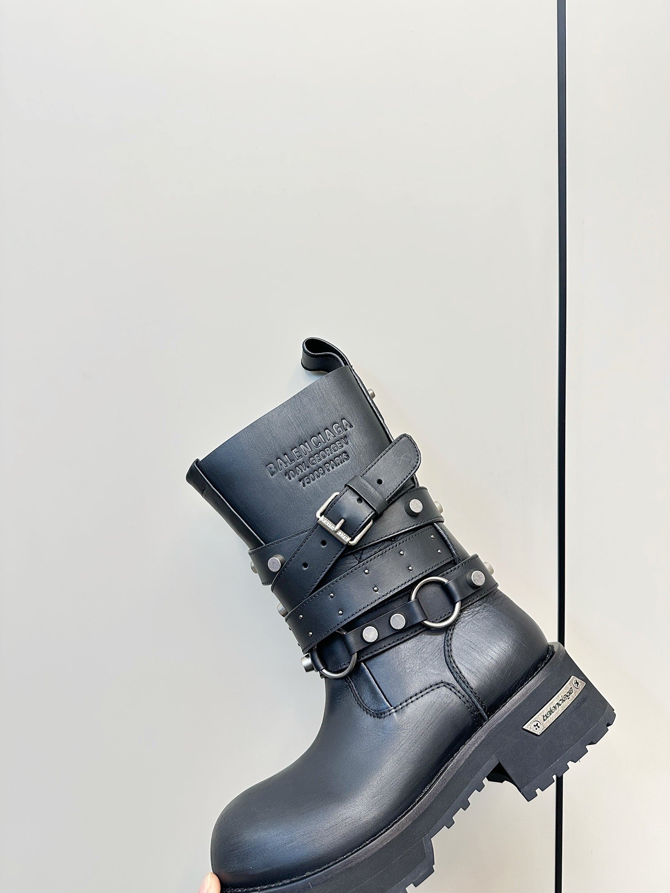 Balenciaga 25ss Venom Boots Black Calfskin 469378
