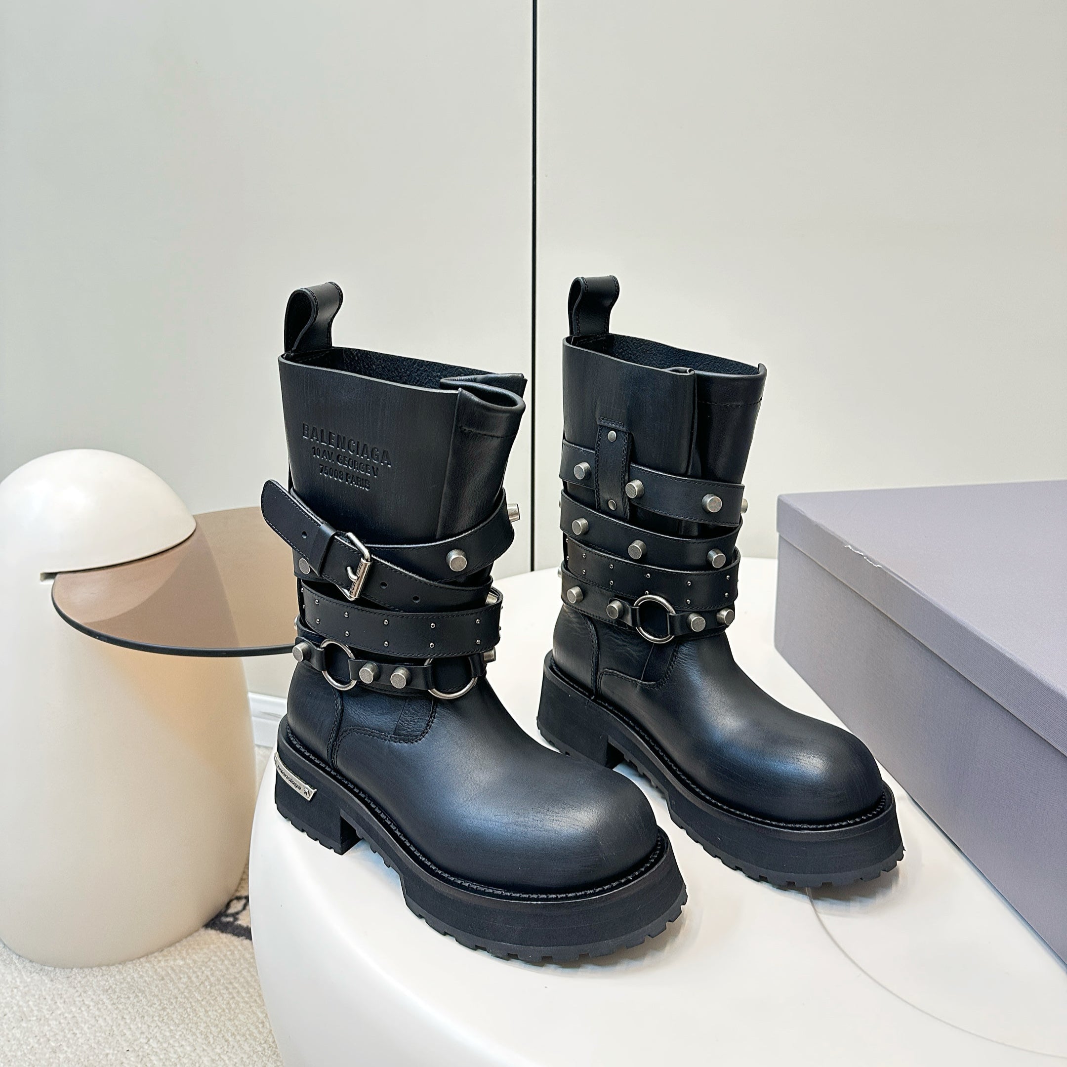 Balenciaga 25ss Venom Boots Black Calfskin 469378