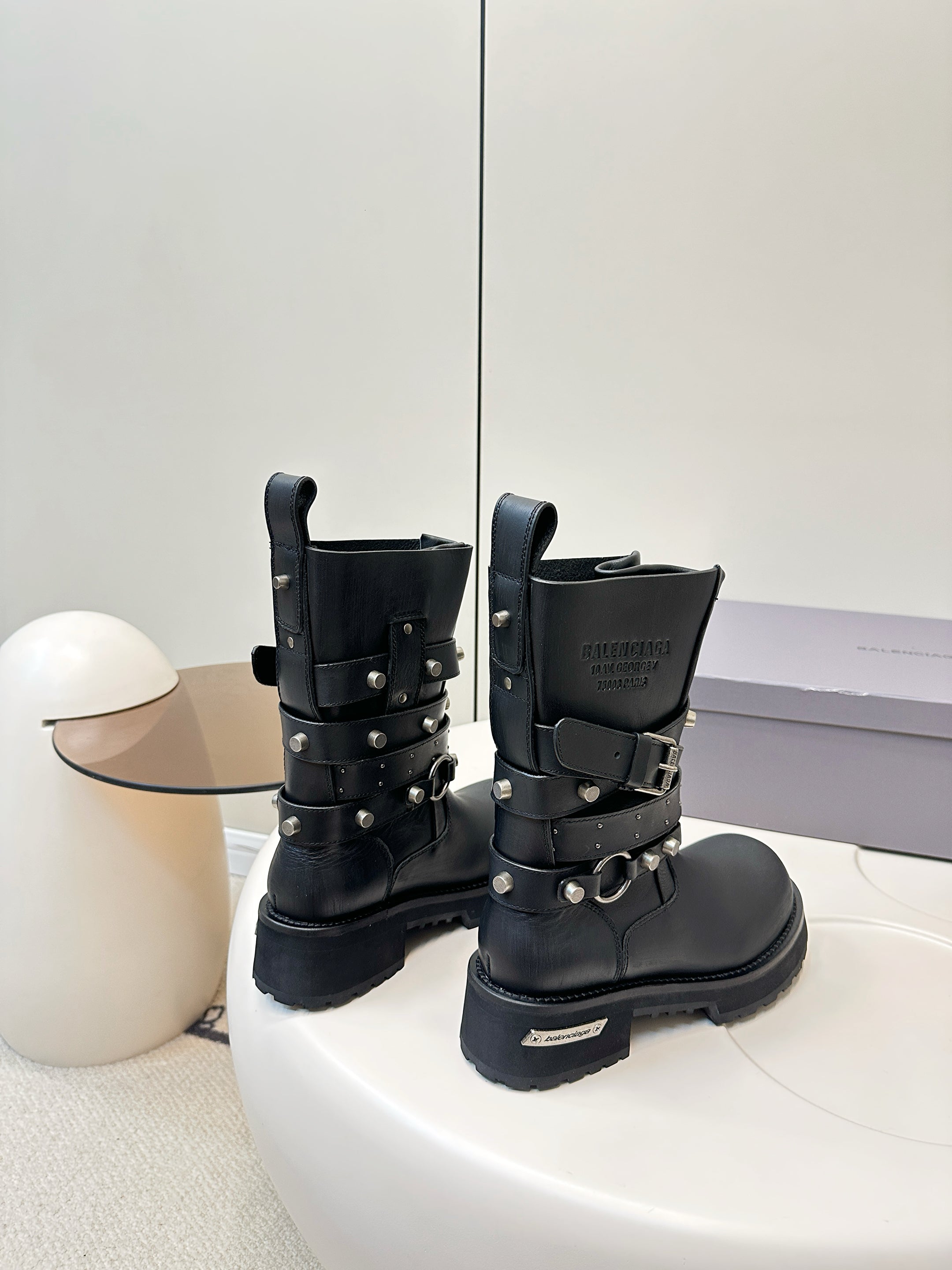 Balenciaga 25ss Venom Boots Black Calfskin 469378