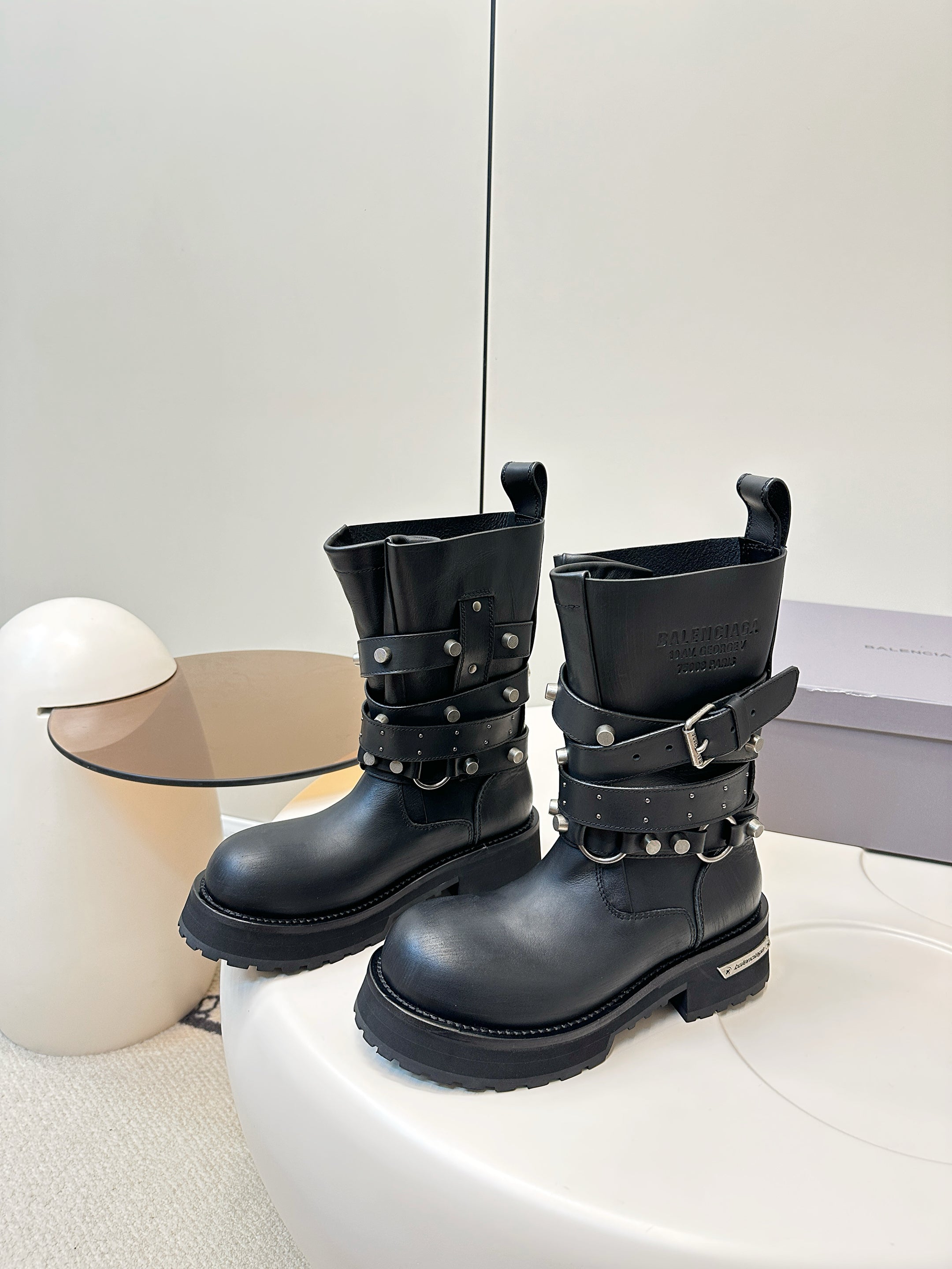 Balenciaga 25ss Venom Boots Black Calfskin 469378