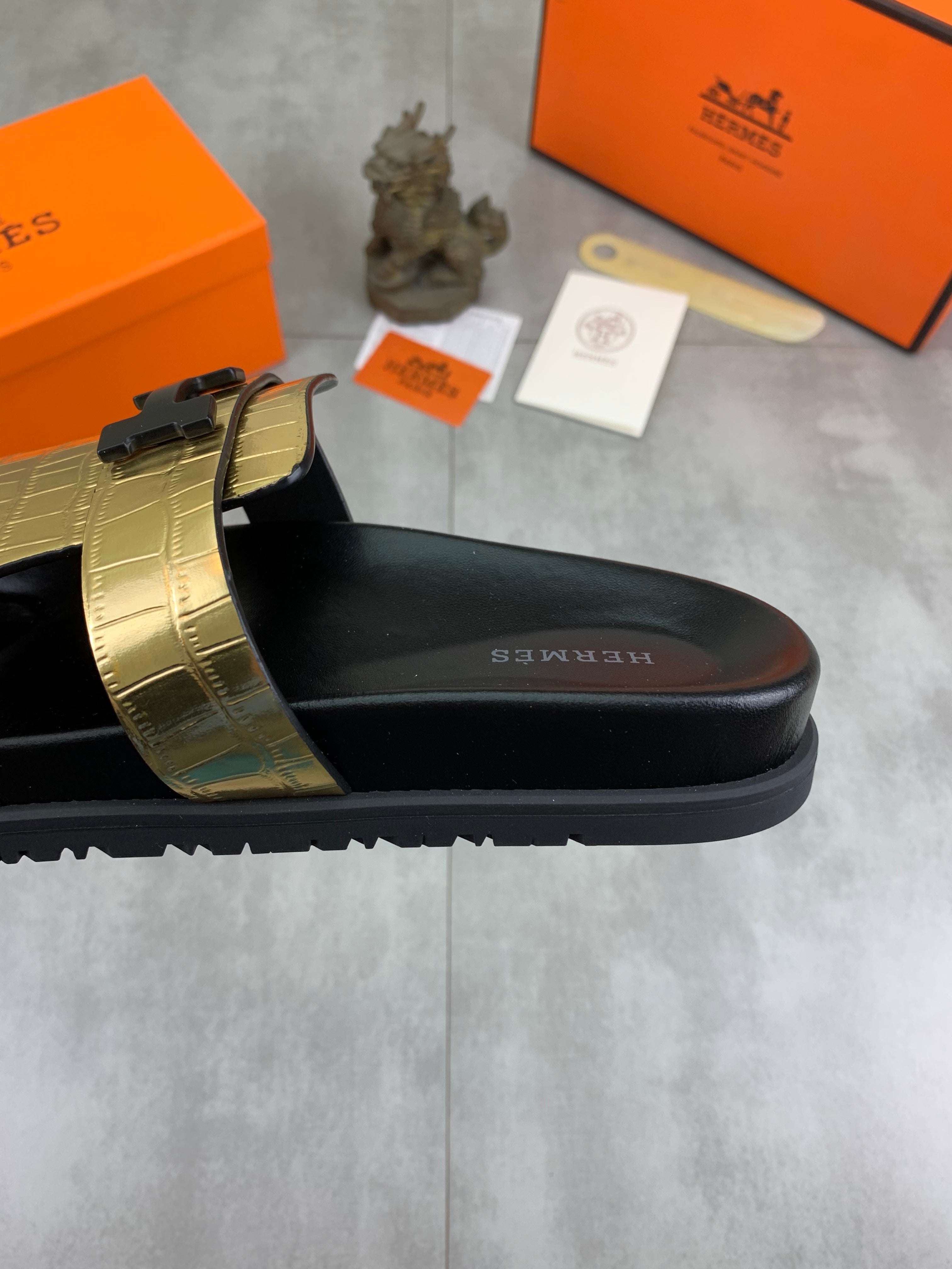 HM Men's Slide Gold Cowhide 616262