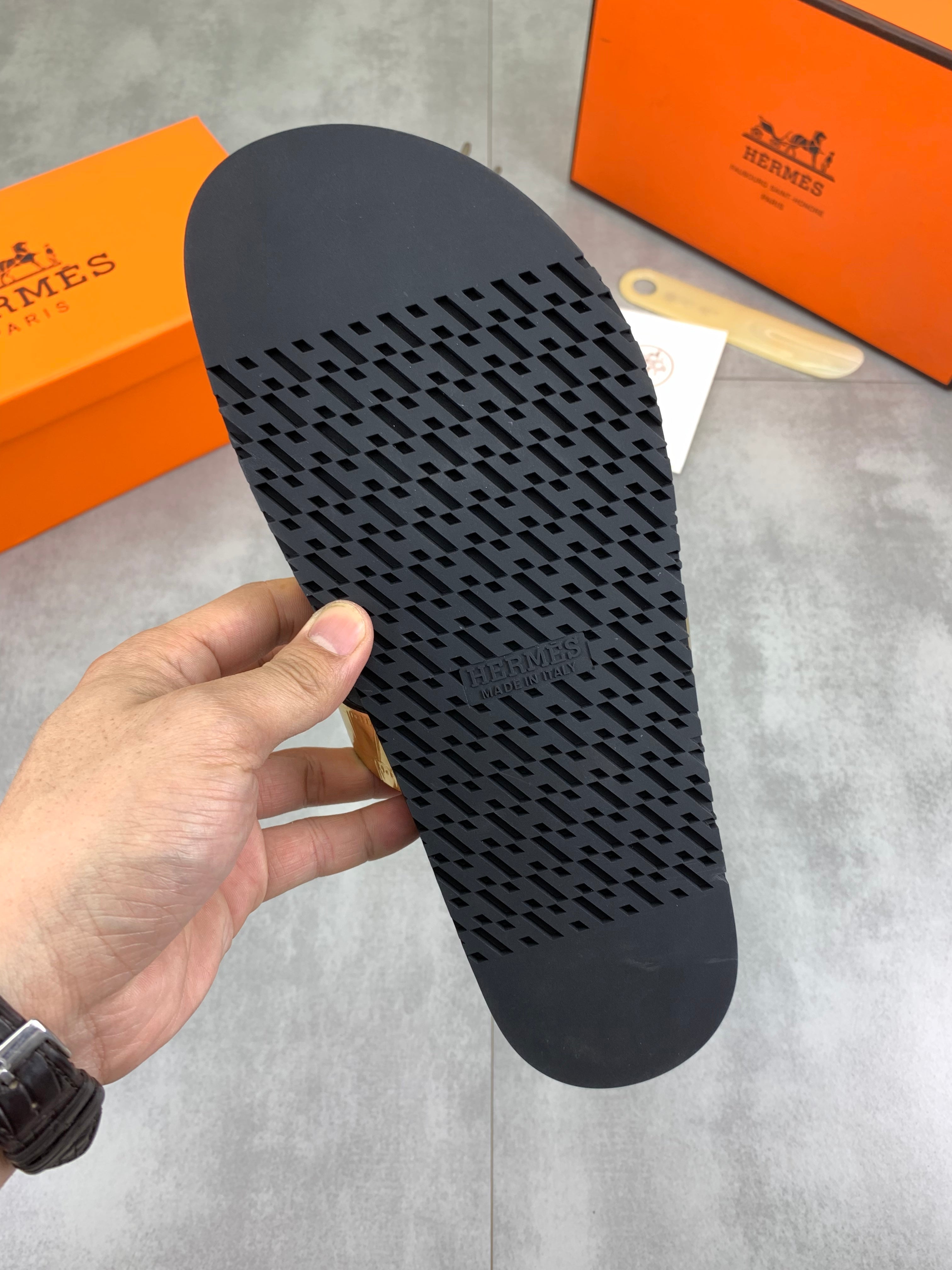 HM Men's Slide Gold Cowhide 616262