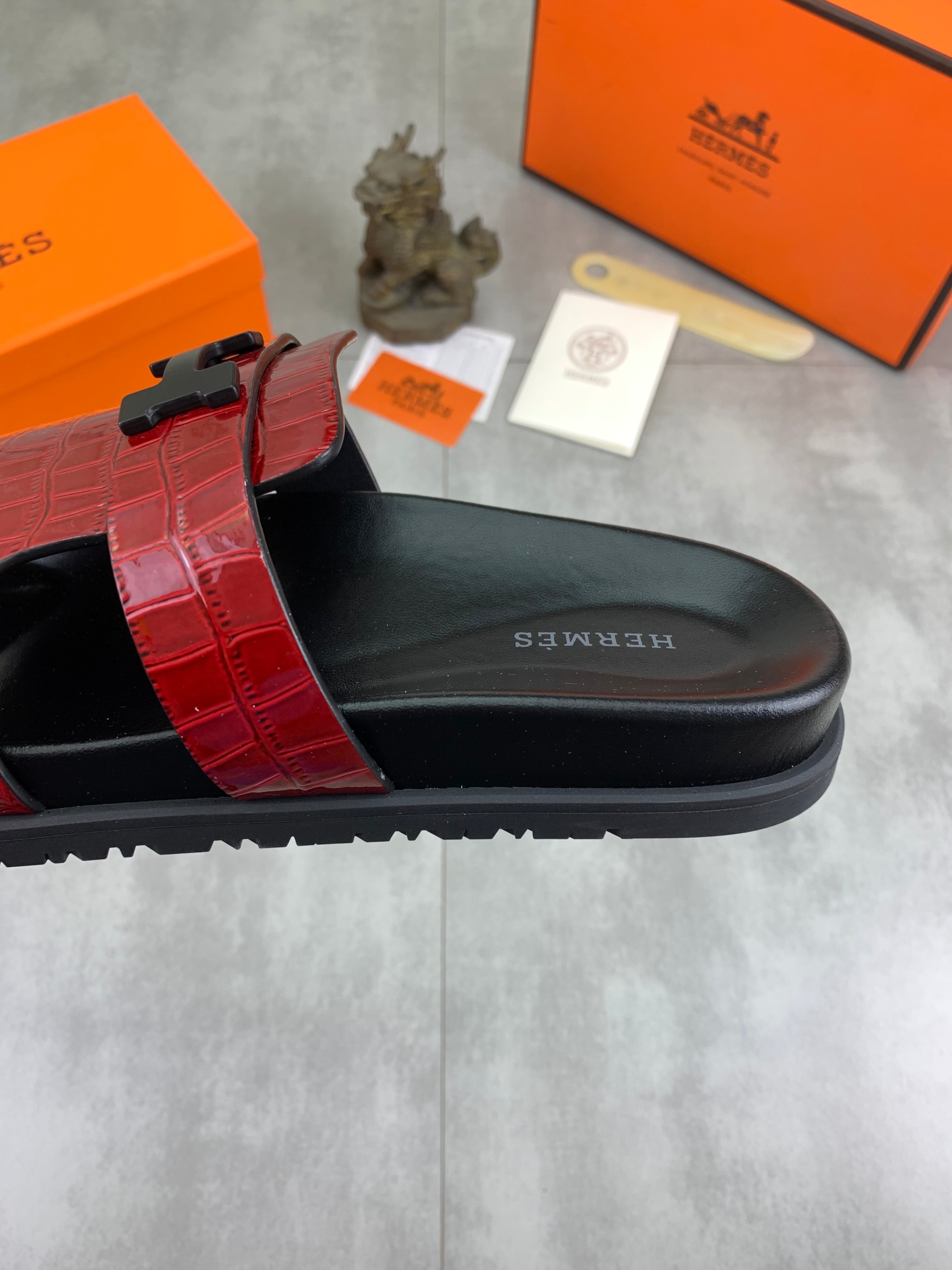 HM Men's Slide Red Cowhide 616270