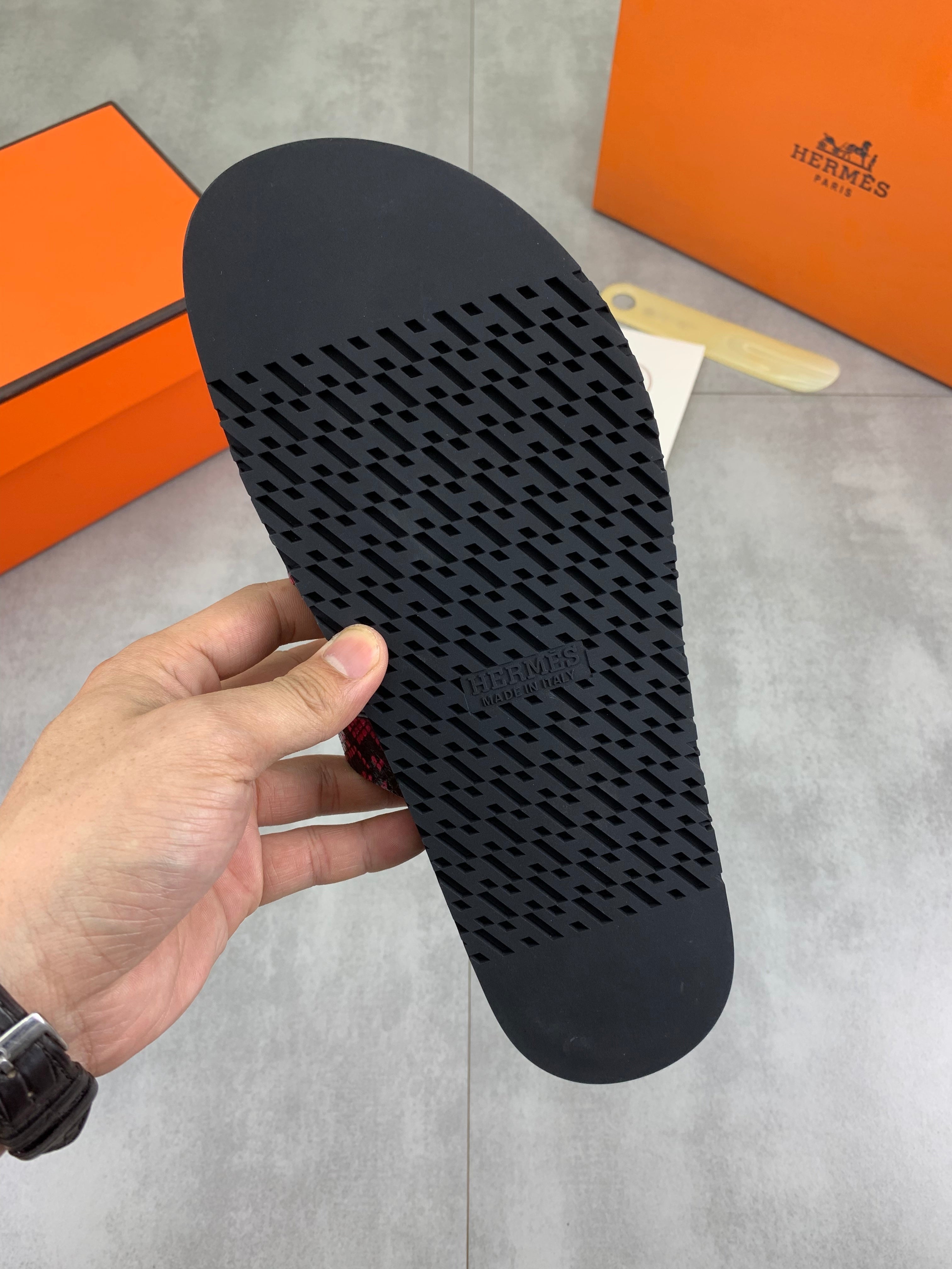 HM Men's Slide Pink Cowhide 616256