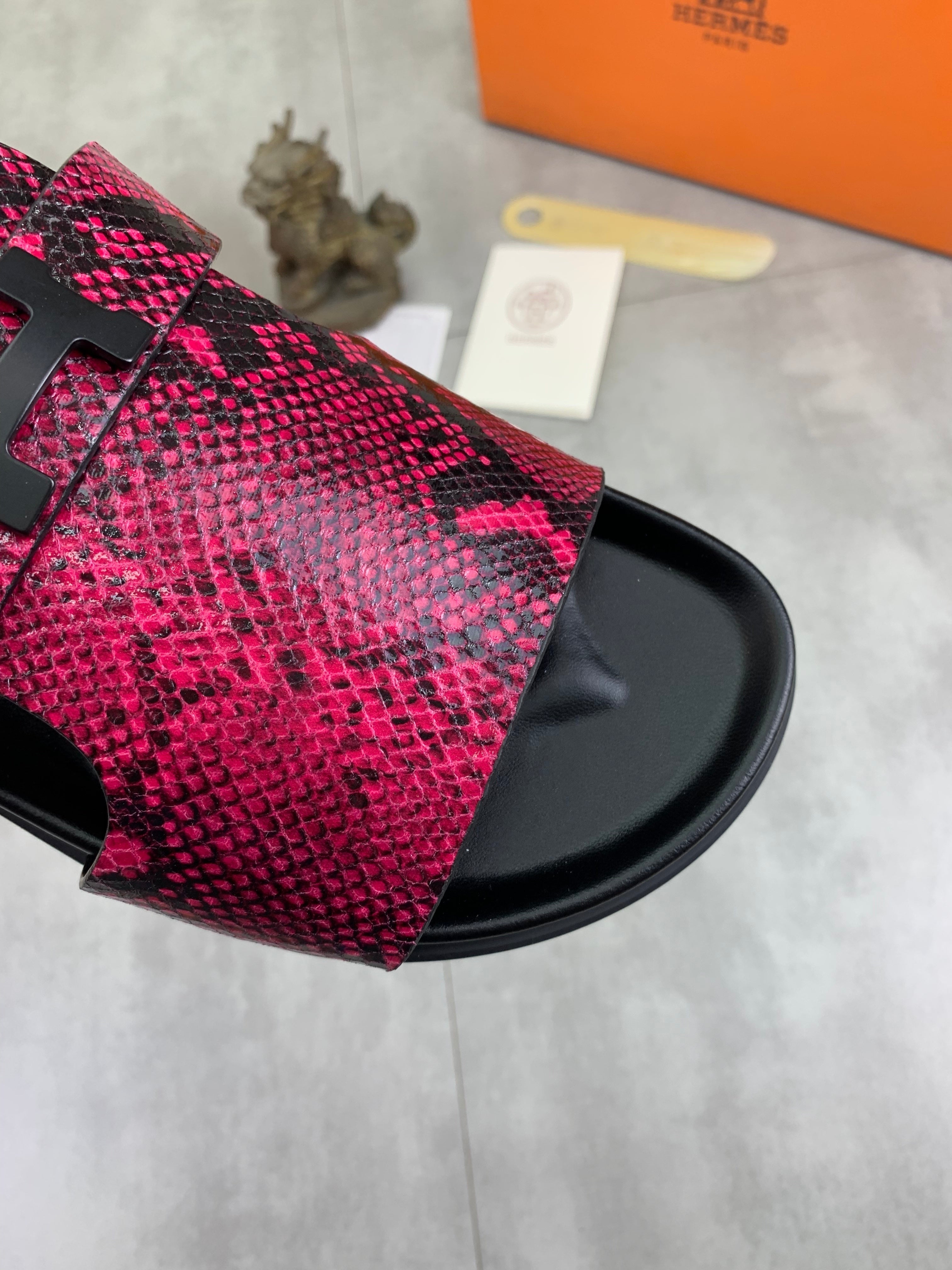 HM Men's Slide Pink Cowhide 616256