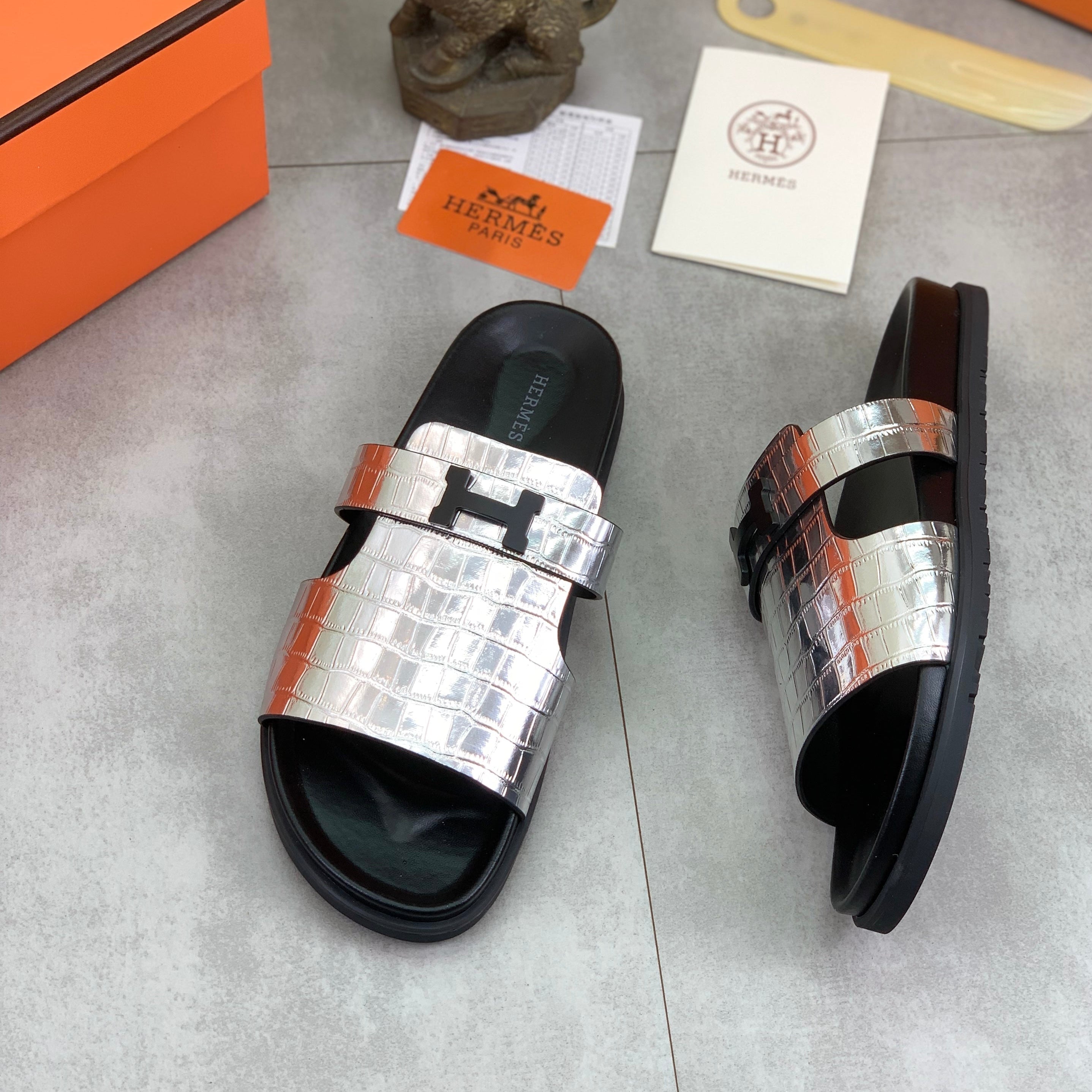 HM Men's Slide Sliver Cowhide 616264