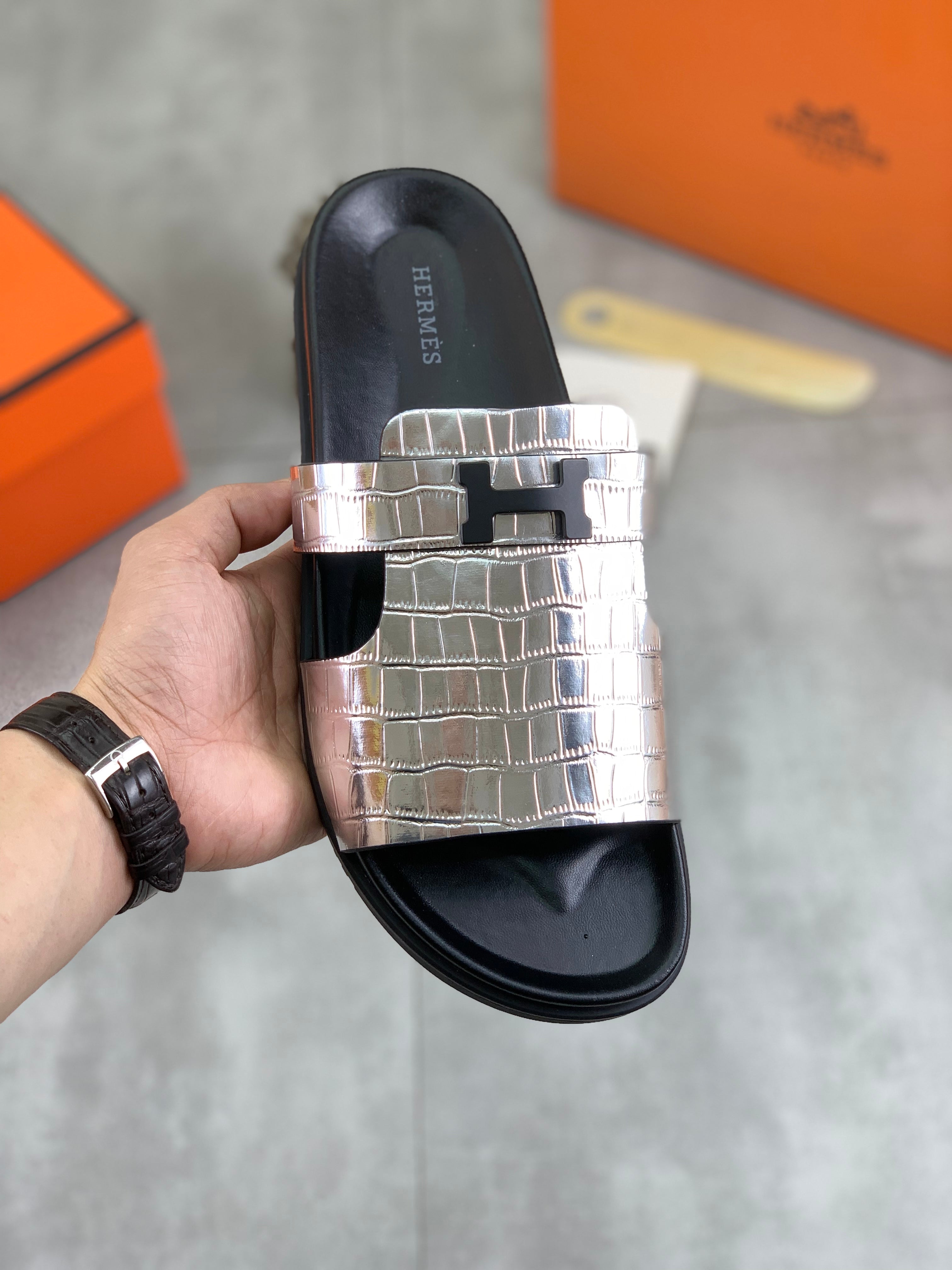 HM Men's Slide Sliver Cowhide 616264