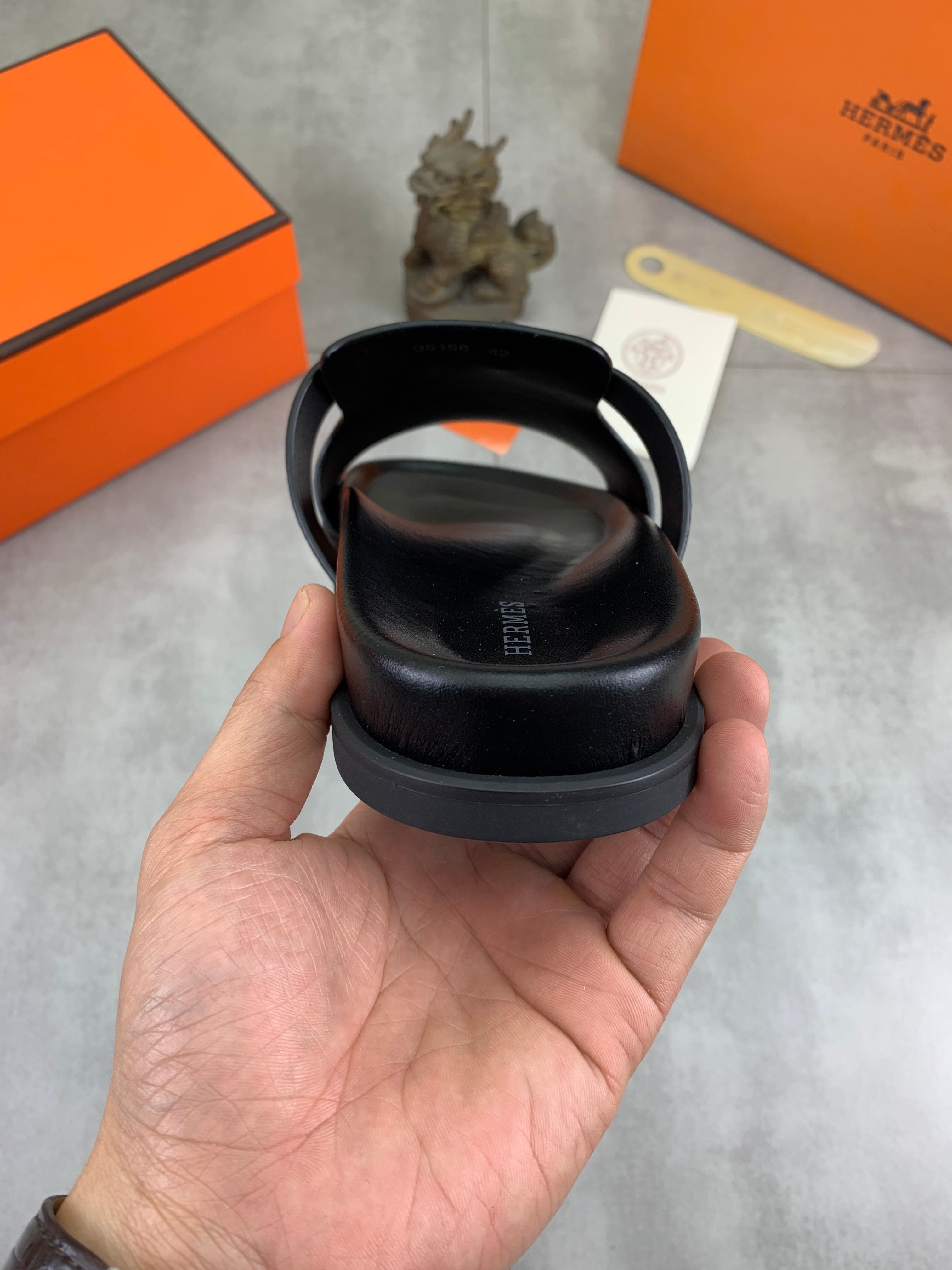 HM Men's Slide Blue Cowhide 616254