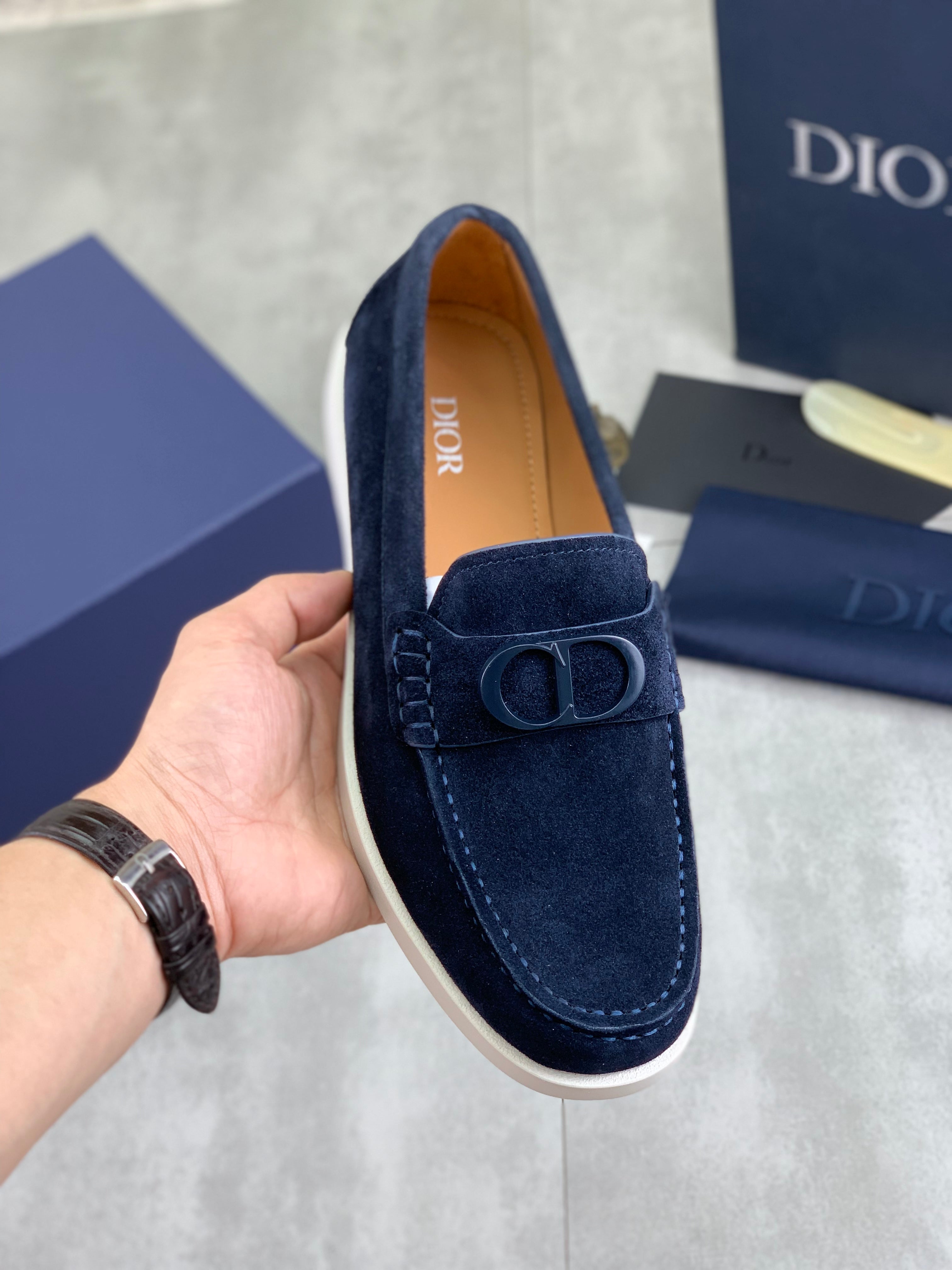 CD Loafer Navy Blue Suede 646588