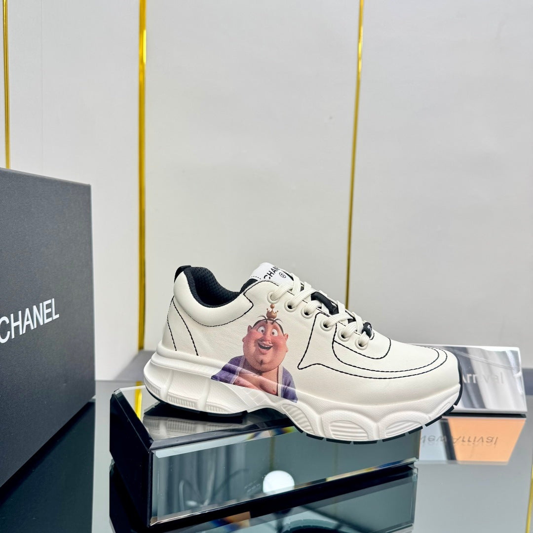 CC Sneaker White with Sticker Cowhide 238628