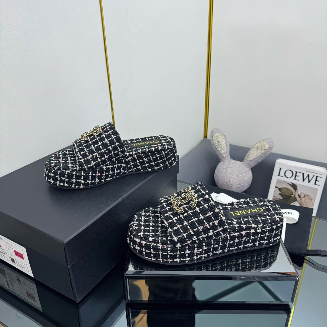 CC 25 Flatform Slide Black Fabric 238492