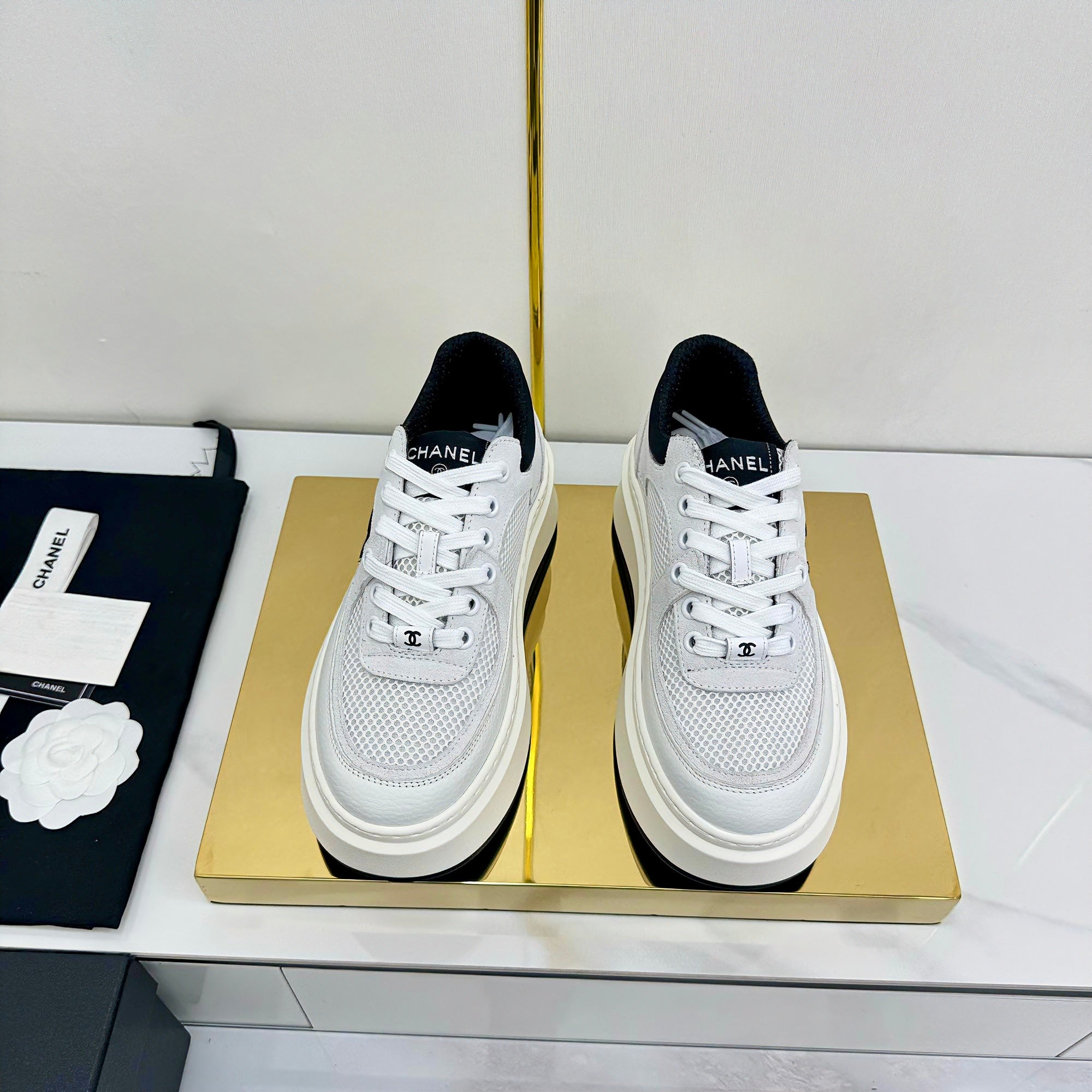 CC 25 Platform Sneaker White Cowhide 312954
