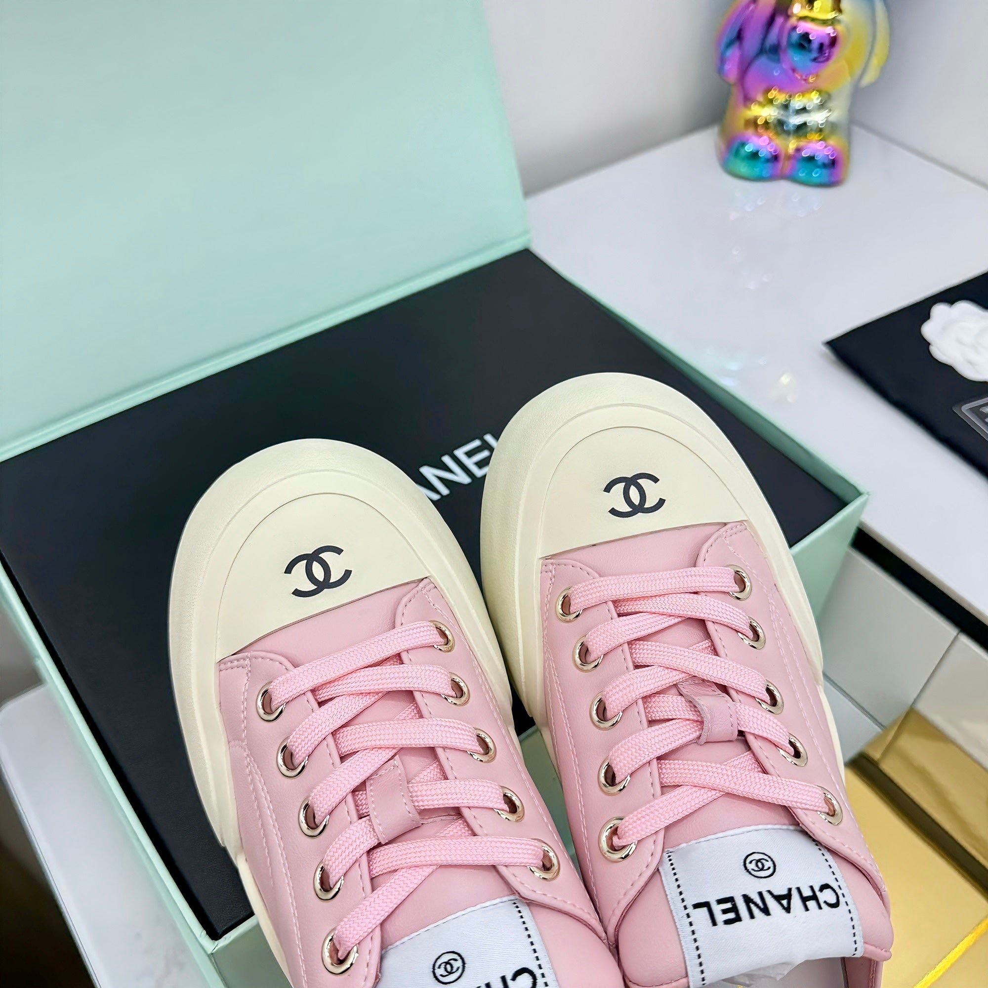 CC 25 Mules Sneaker Pink Calfskin 331189