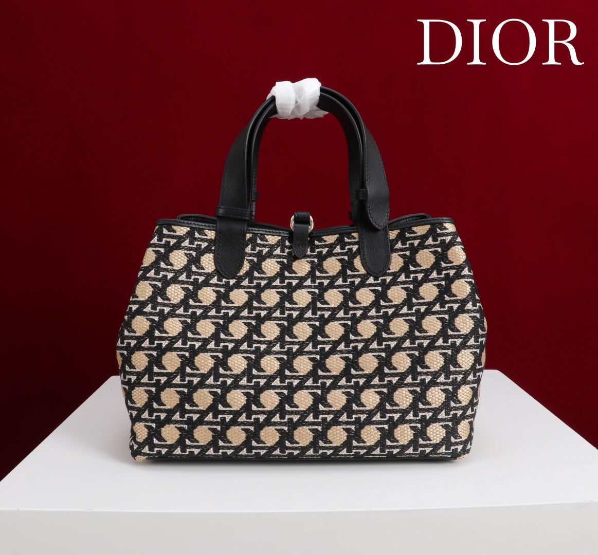 CD Toujours  Bag 29 Diamond Black Beige Leather
