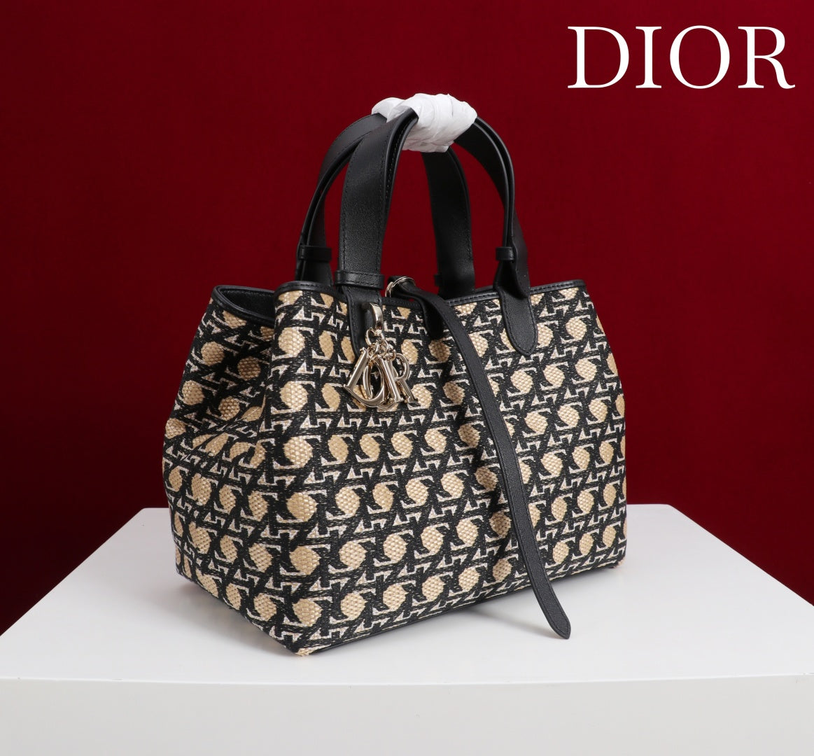 CD Toujours  Bag 29 Diamond Black Beige Leather