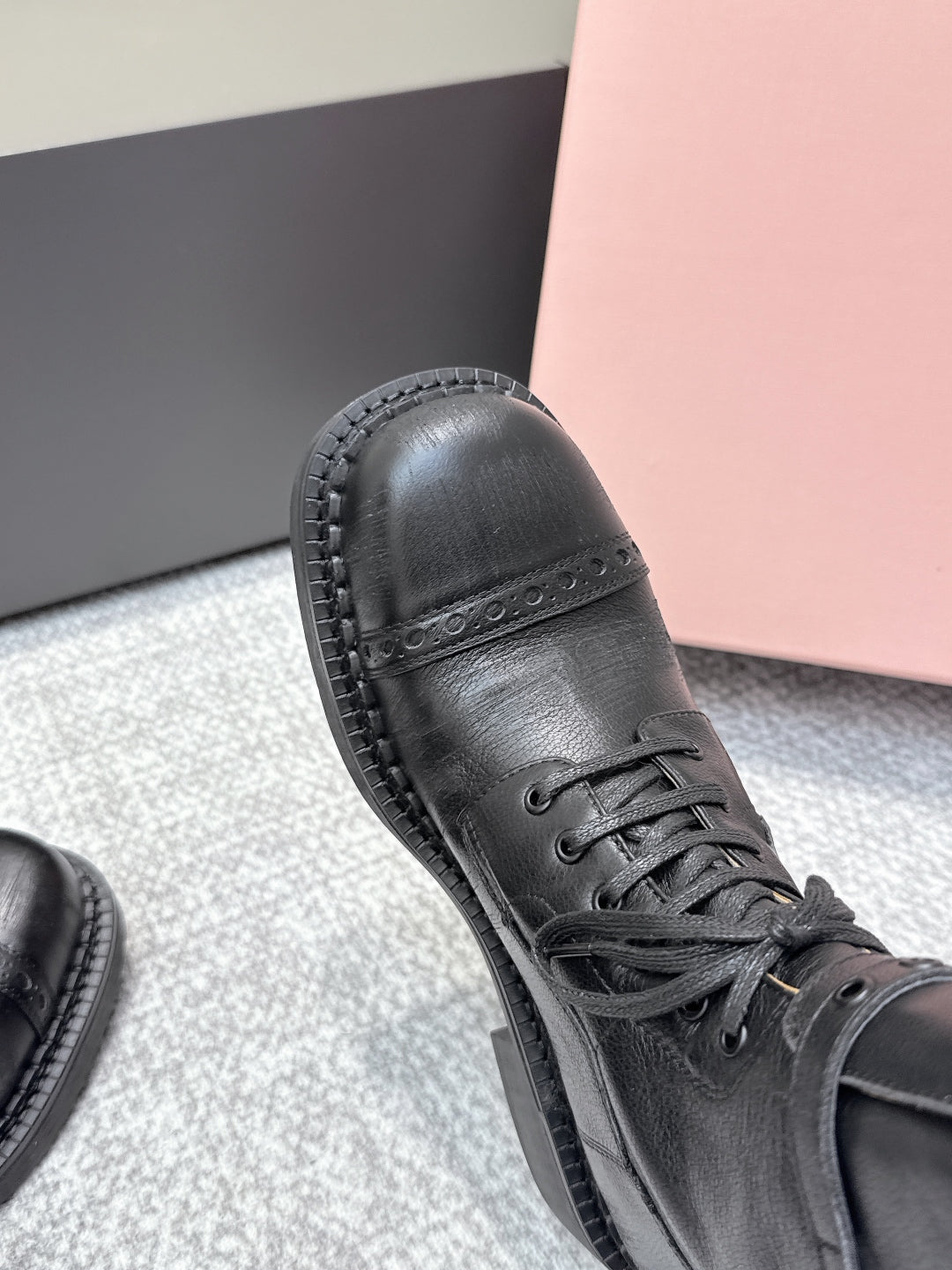 MIU MIU Cowboy High Boots Black Sheepskin 461845
