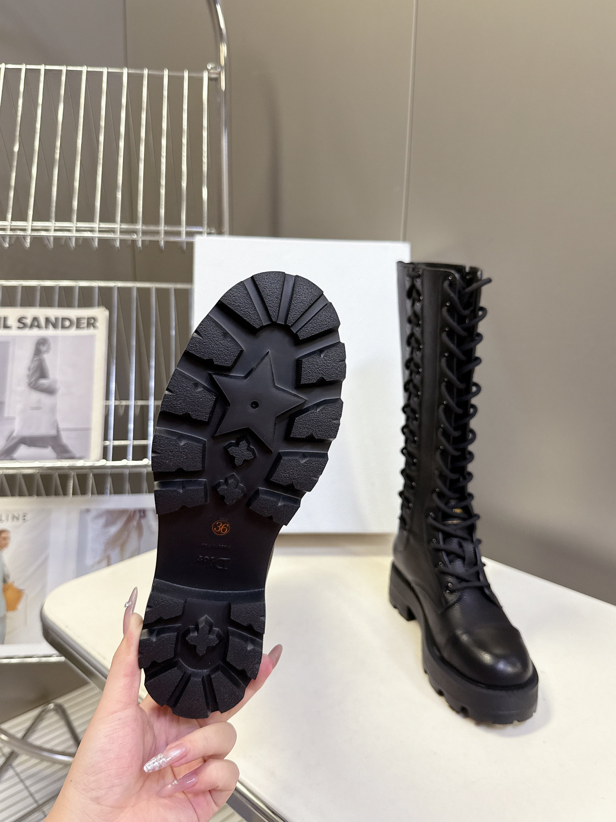 CD Martin Long Boots black top-grain calfskin 430999