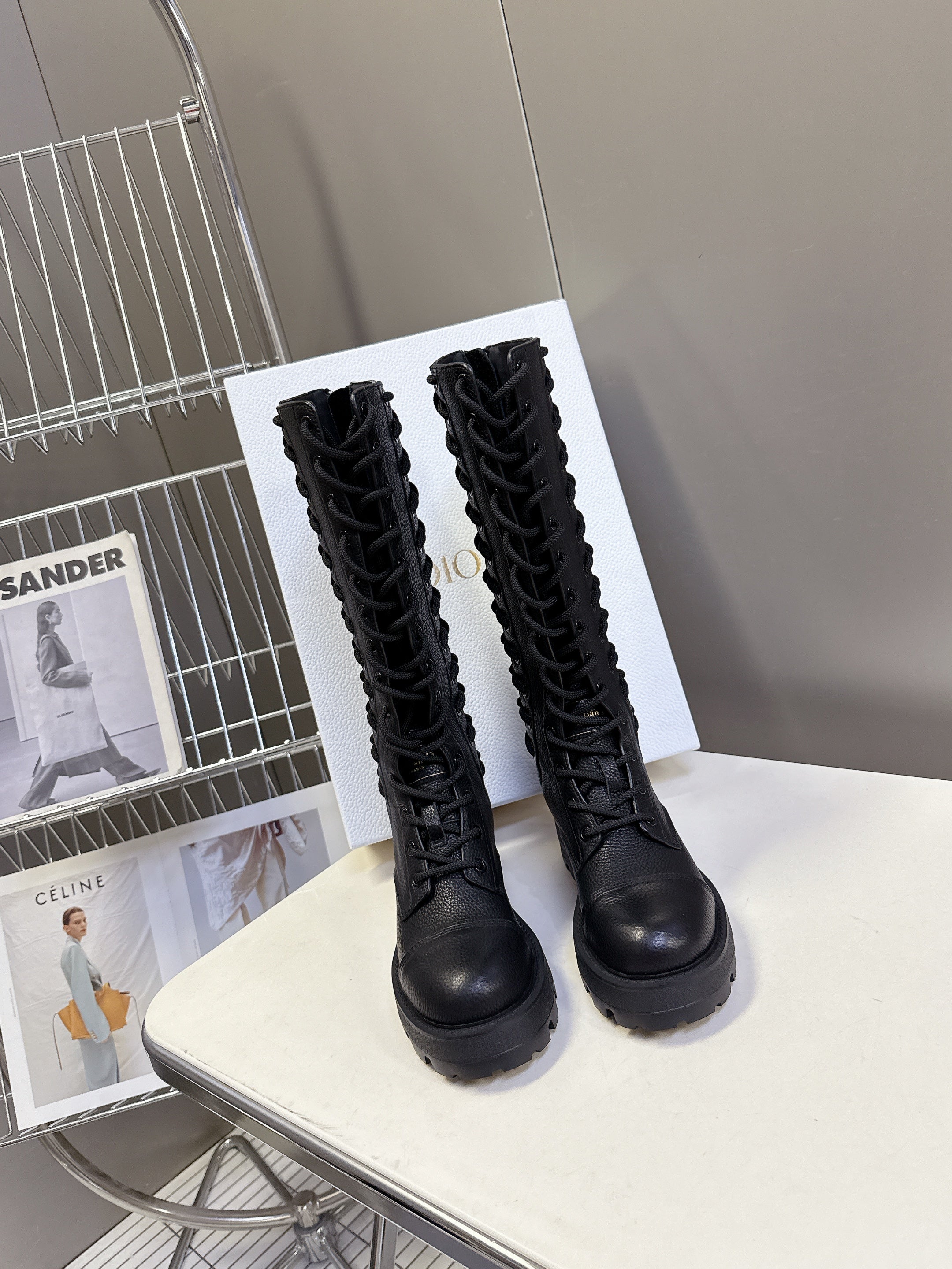 CD Martin Long Boots black top-grain calfskin 430999