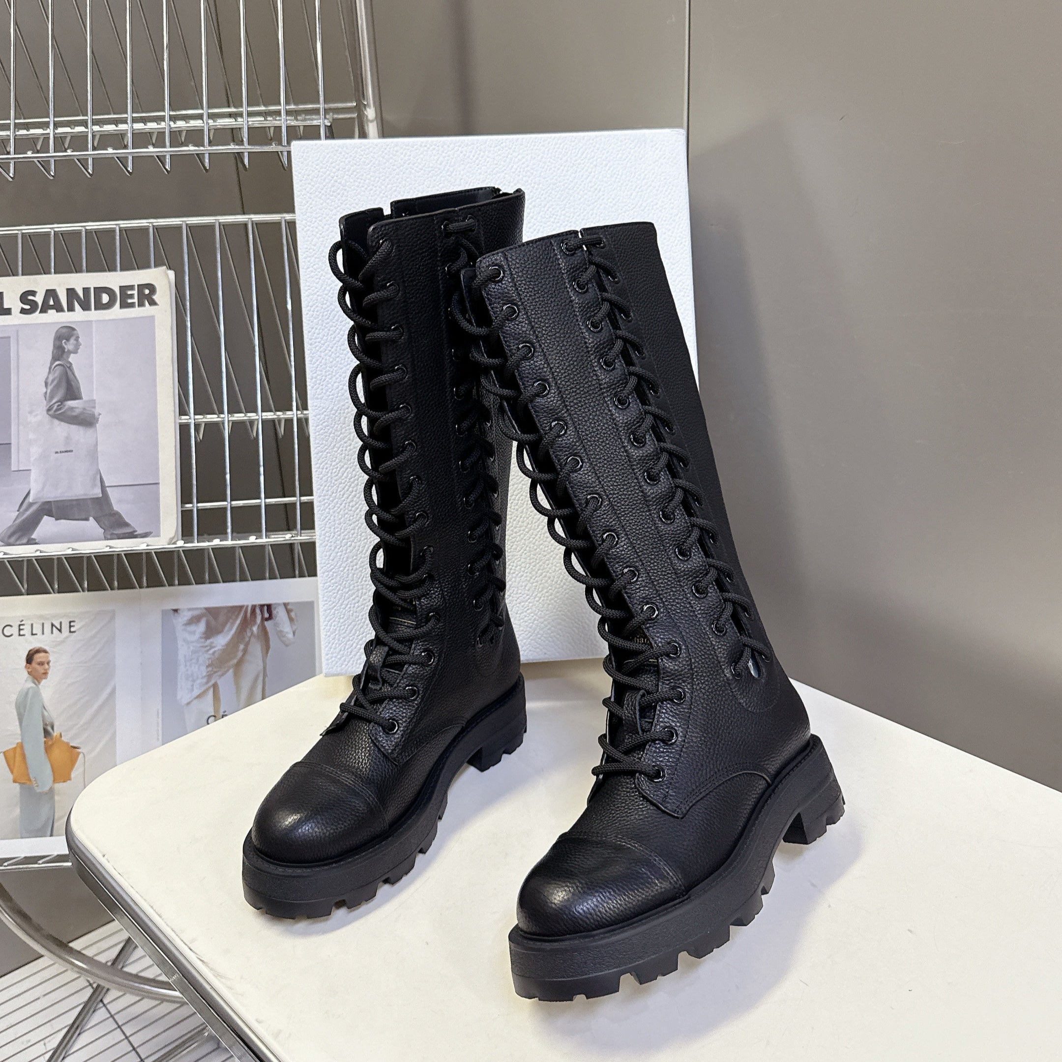 CD Martin Long Boots black top-grain calfskin 430999