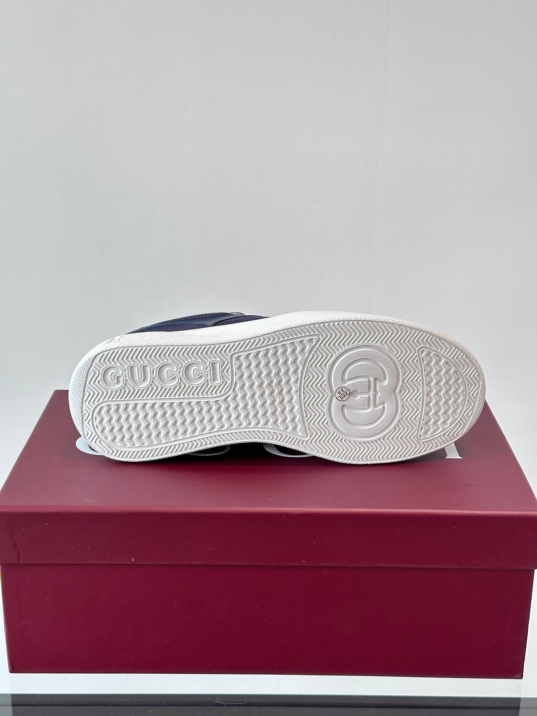 GG Men's Chunky Sneaker Blue Cowhide 535275