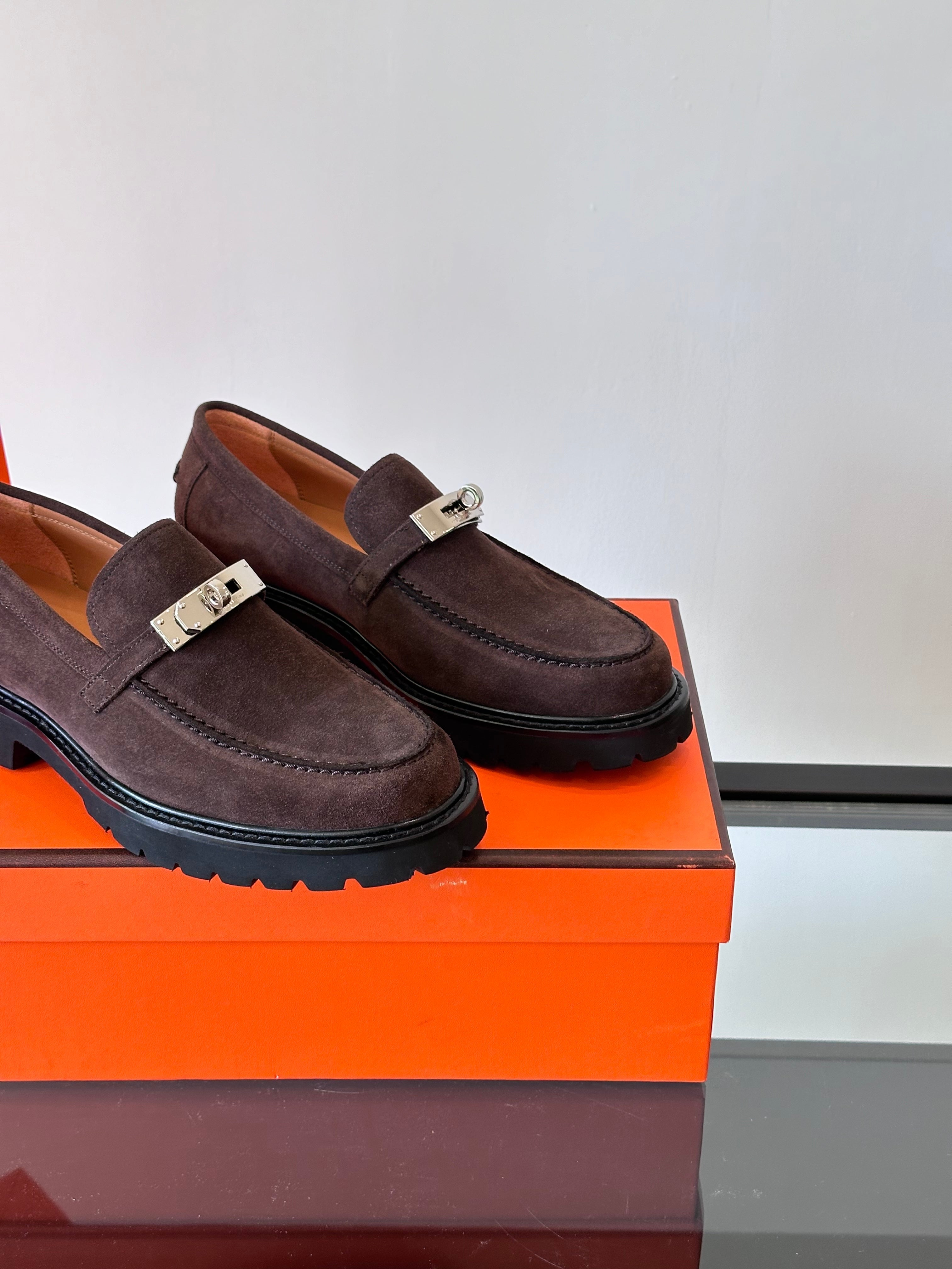 HM Men's Icone Loafer Dark Brown Suede 524583