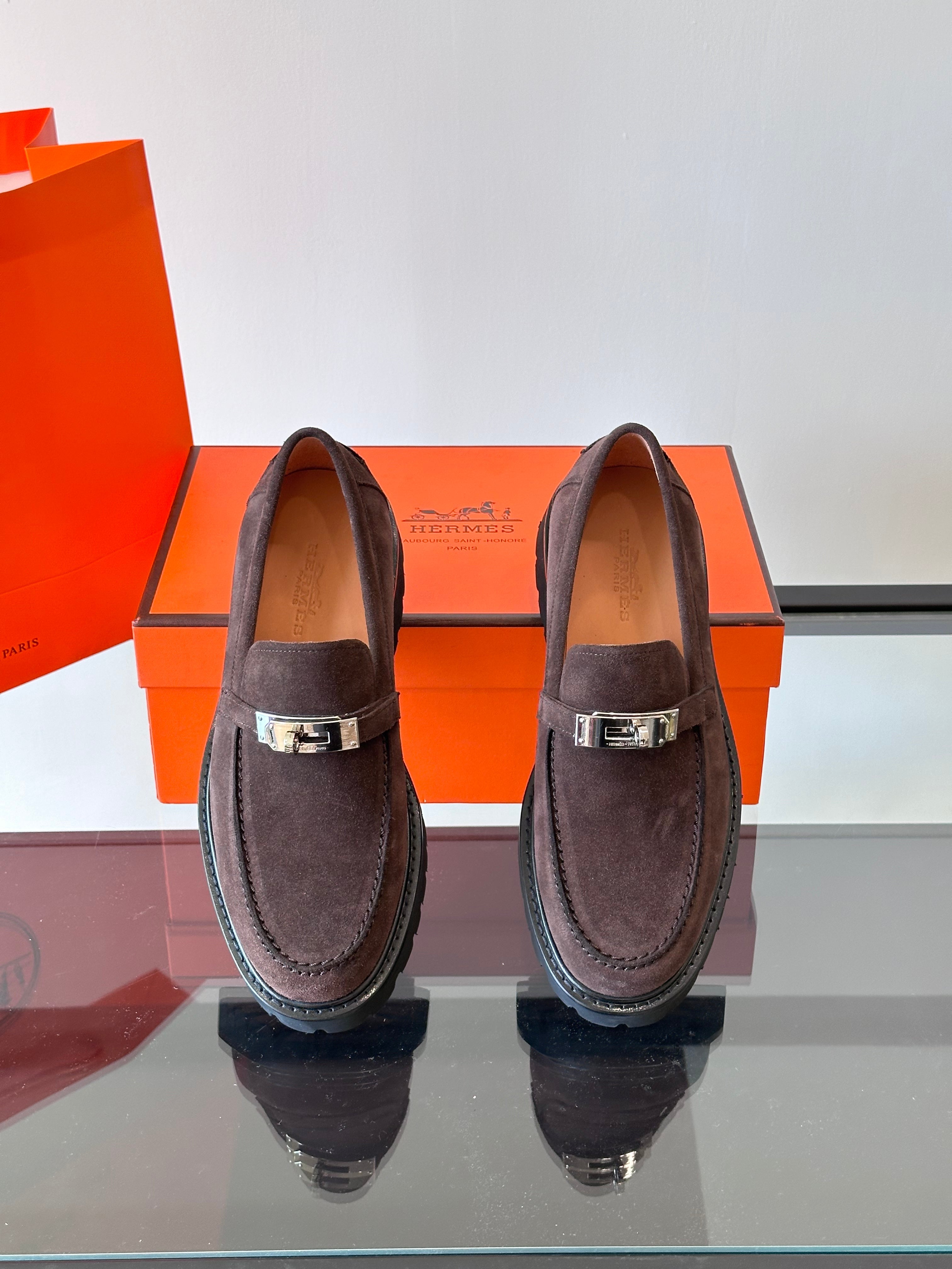 HM Men's Icone Loafer Dark Brown Suede 524583