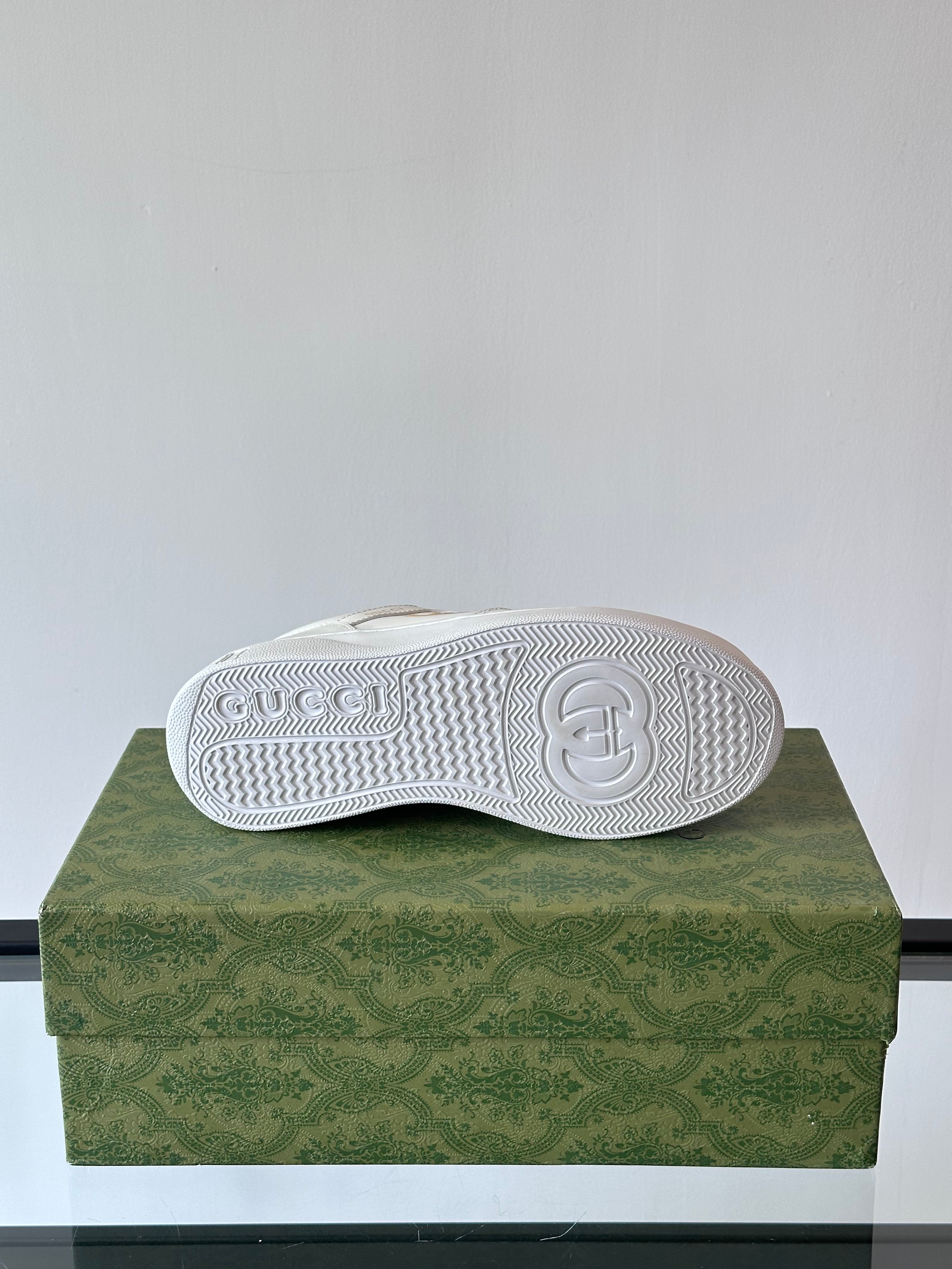 GG Men's Sneaker White Cowhide 535208