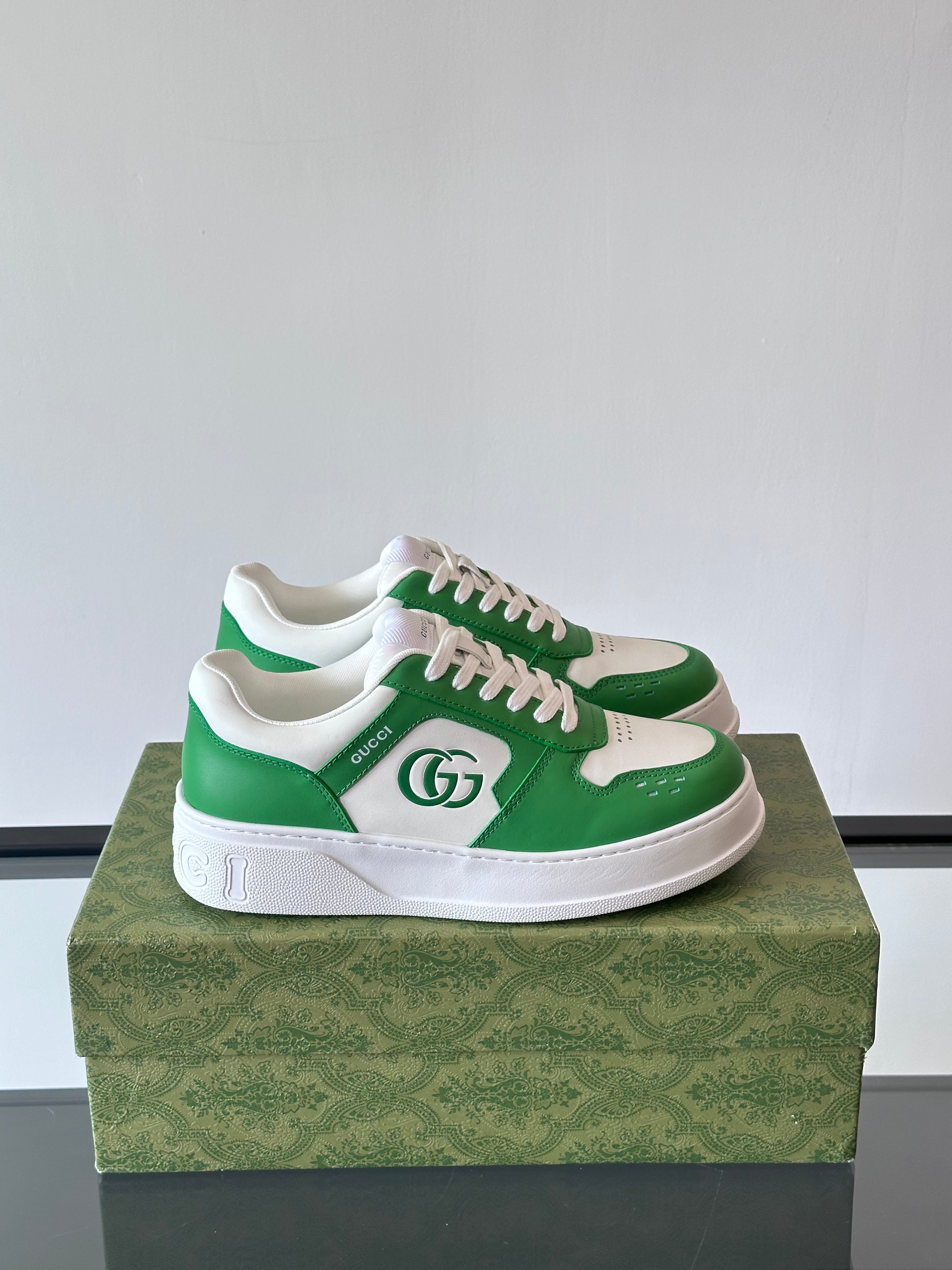 GG Men's Sneaker Green Cowhide 535210