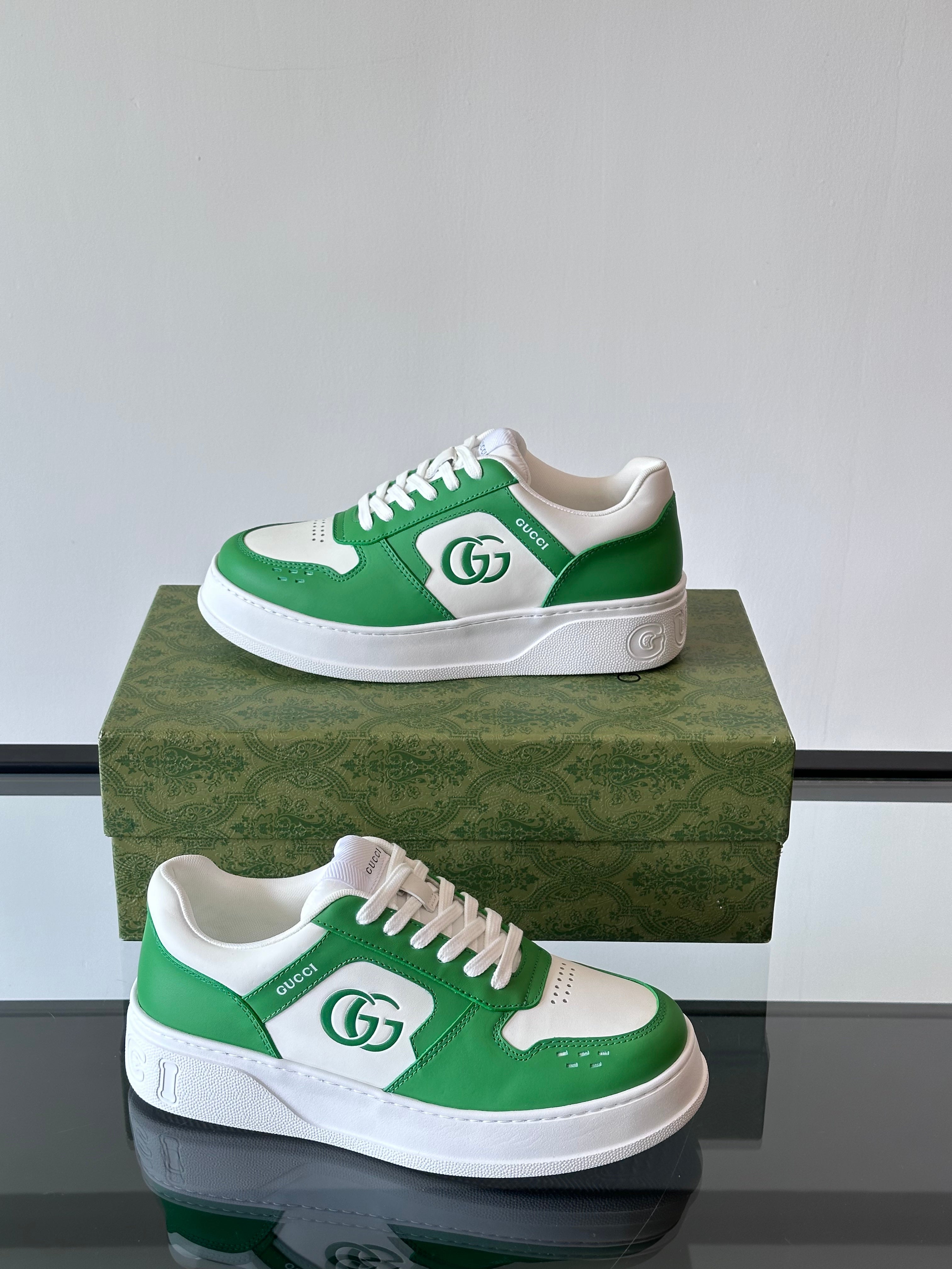 GG Men's Sneaker Green Cowhide 535210